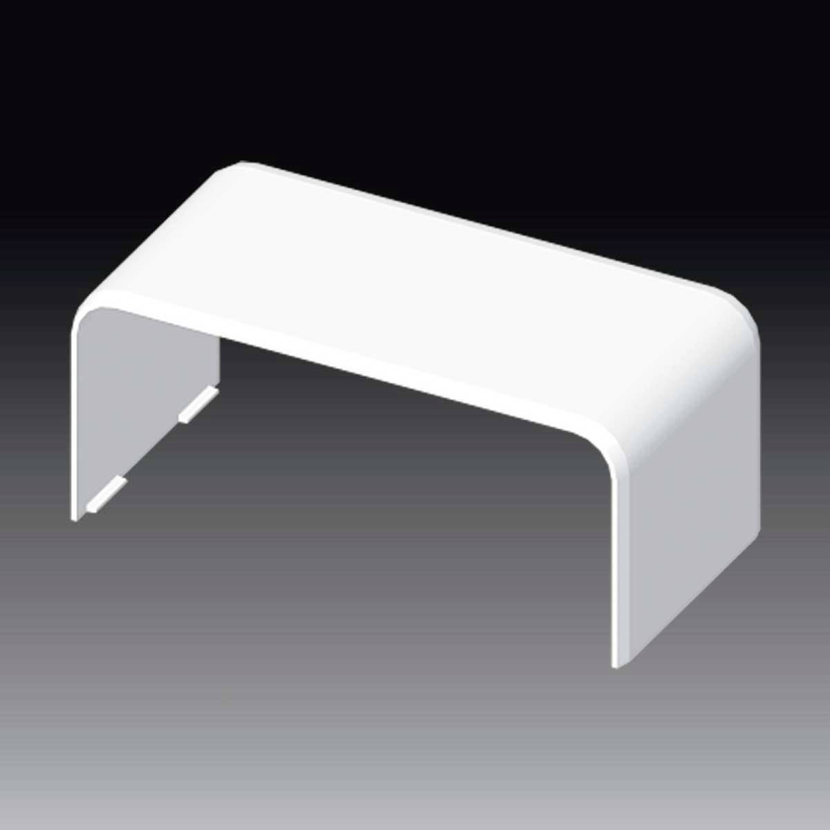 Couvercle en plastique blanc et incurvé sur un fond gris. Objectif : Peut être utilisé comme couverture ou protection.