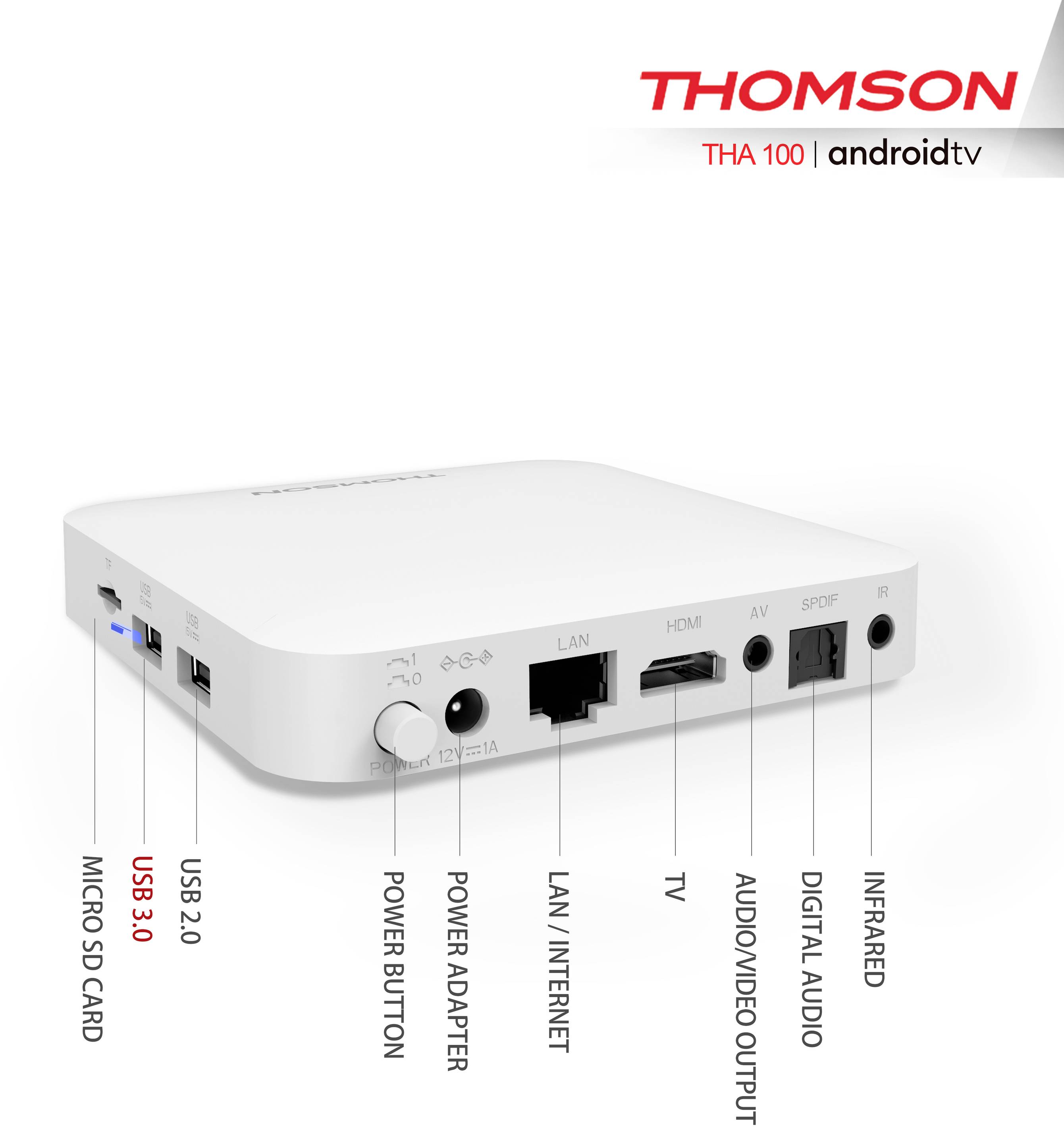 Boîtier de streaming Thomson;4K Android TV Box 4k