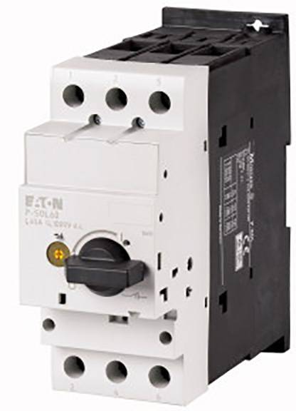 Un disjoncteur de protection moteur triphasé Eaton, modèle P1-25, destiné à la protection et au contrôle des moteurs électriques.