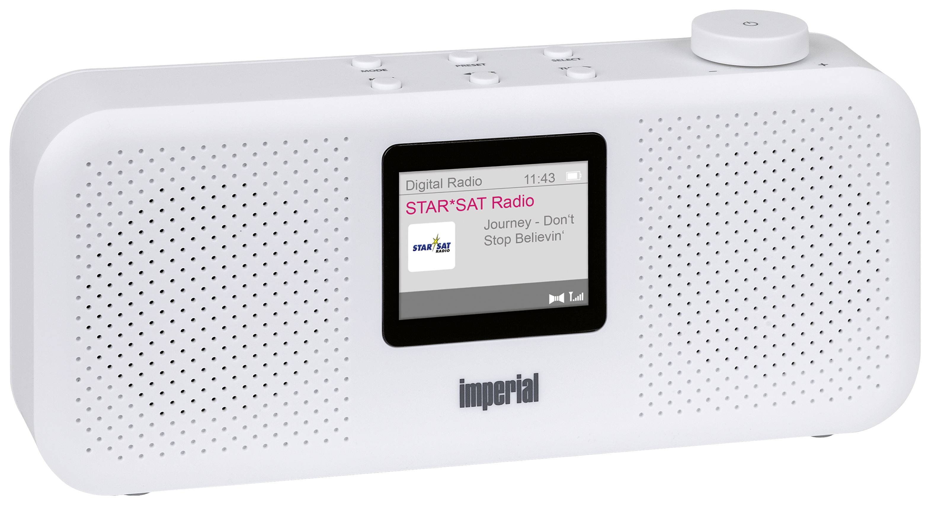 Imperial DABMAN 16 Radio de table DAB+, FM AUX fonction réveil blanc