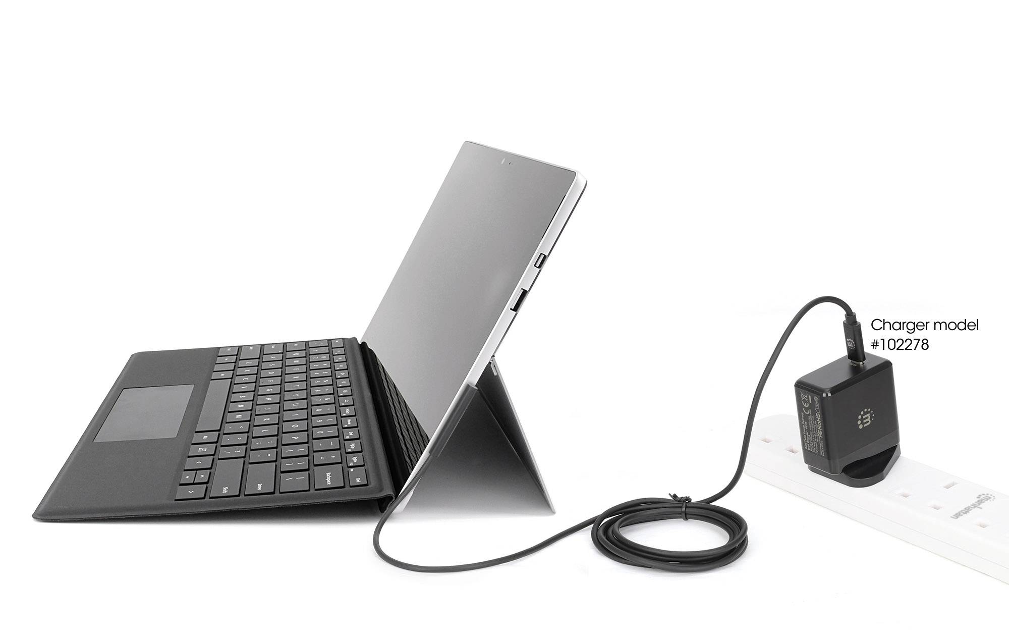 Manhattan Câble USB USB-C® mâle, Connecteur Surface Connect 1.80 m noir 353632