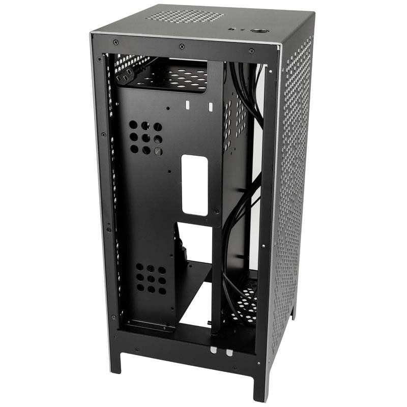 mini-tour Kolink Kolink Rocket Complex Aluminium Mini-ITX Gehäuse - Gunmetal Grey Boîtier, Boîtier gaming gris