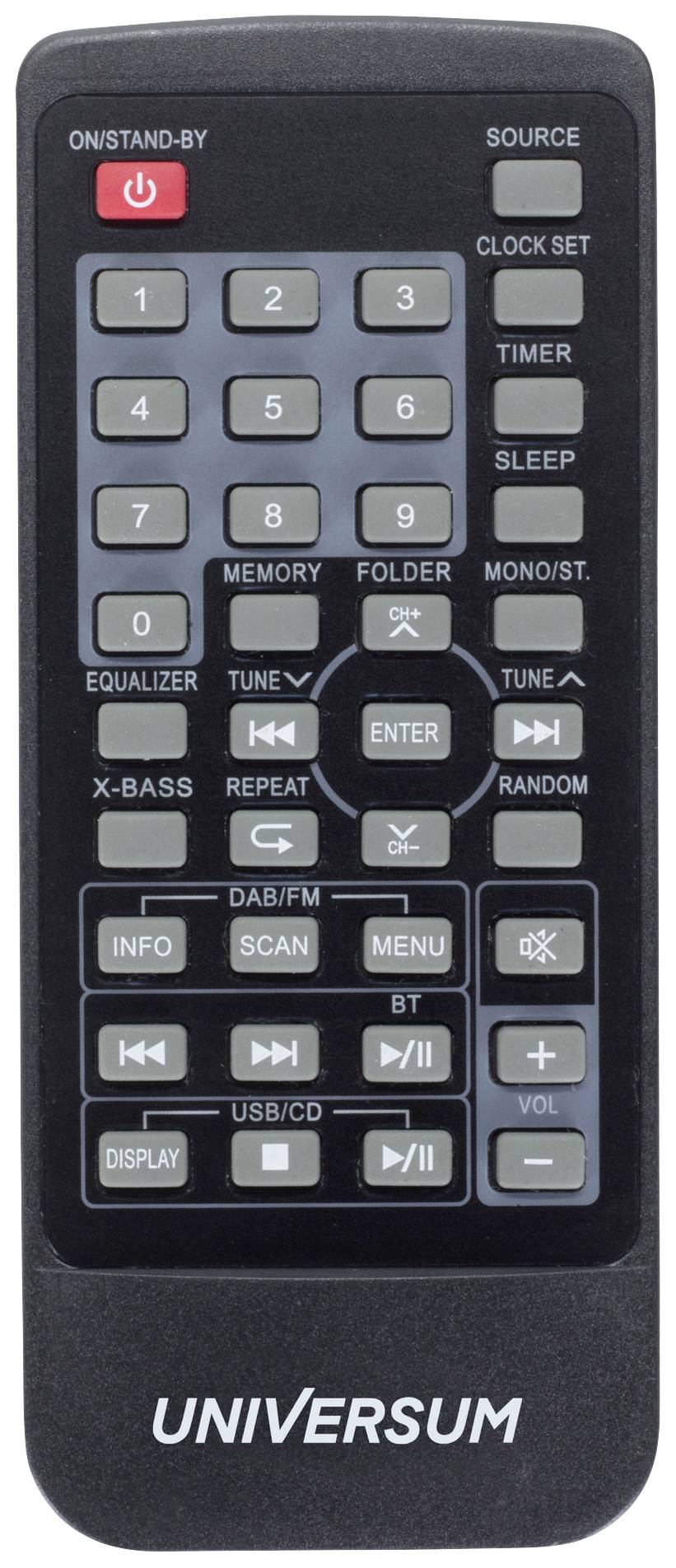 UNIVERSUM MS 300-21 Chaîne stéréo AUX, Bluetooth, CD, DAB+, FM, USB, fonction de charge de la batterie, avec télécommande, avec