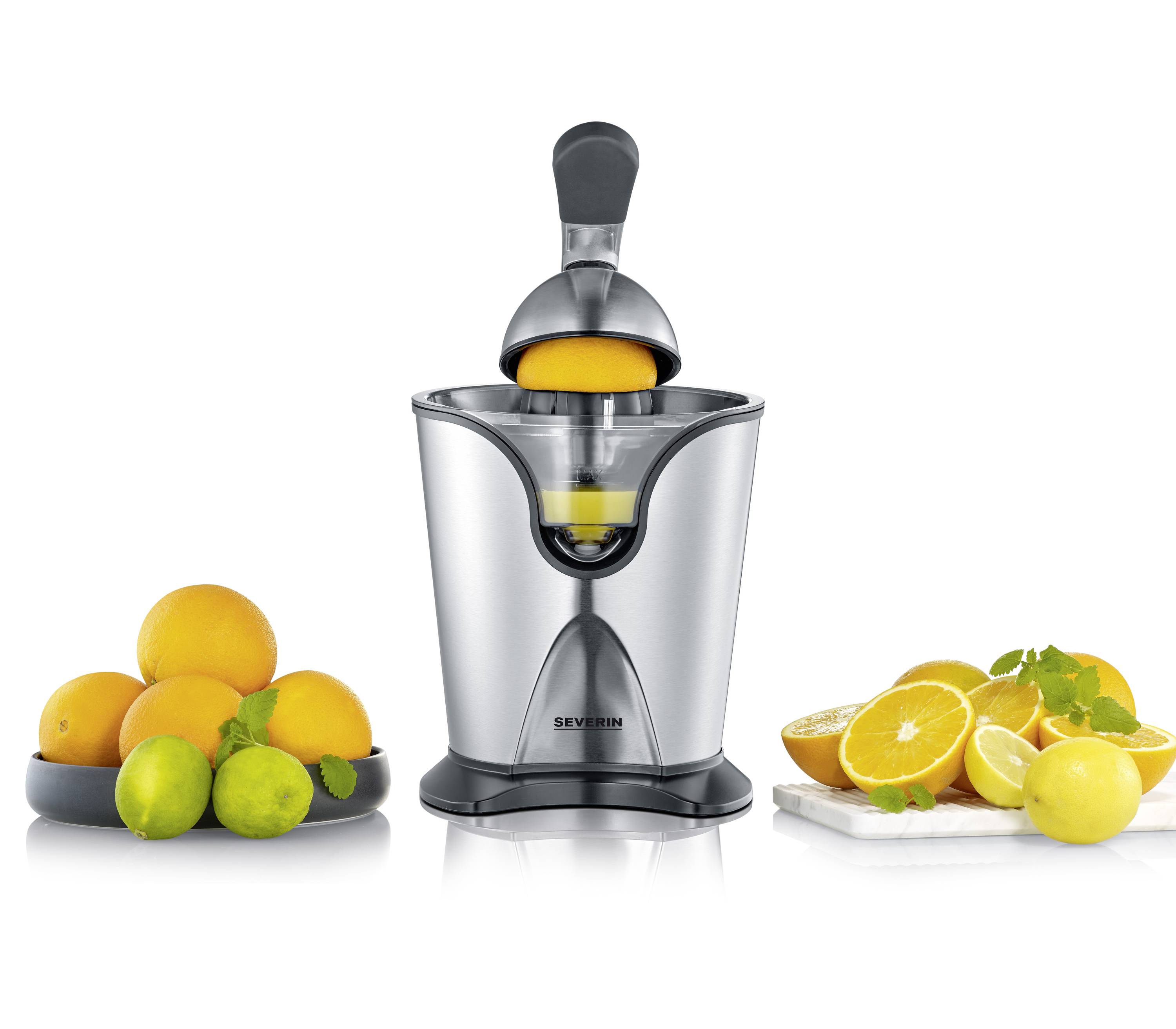 Severin Presse-agrumes 3544 160 W acier inoxydable, noir