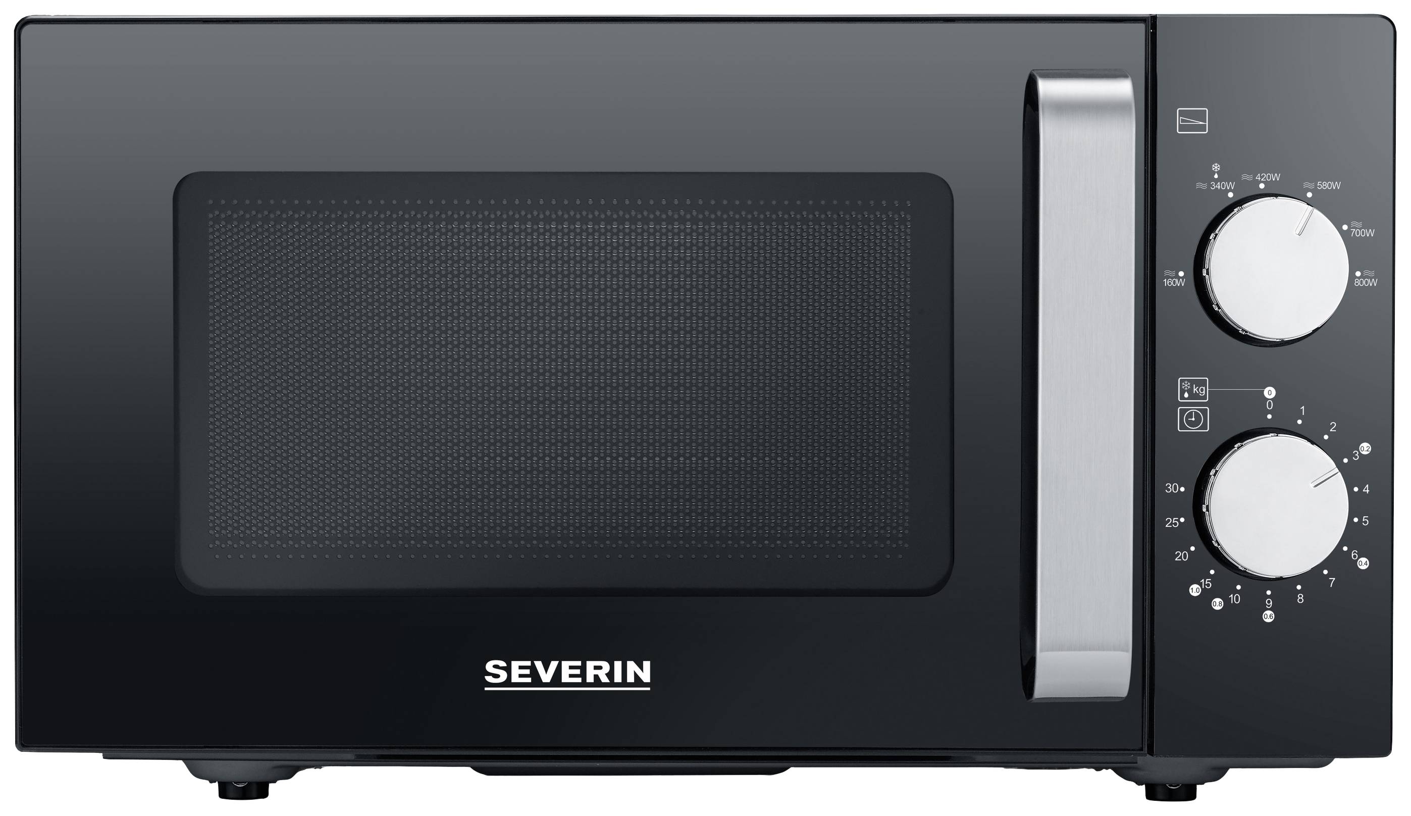Severin MW 7761 Micro-ondes noir, acier inoxydable 800 W