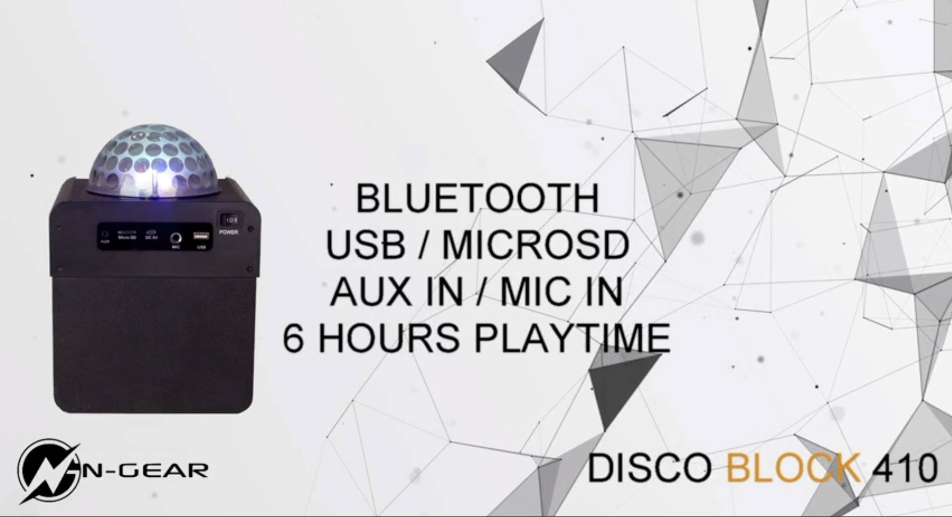 N-Gear Disco Block 410 WH Système karaoké