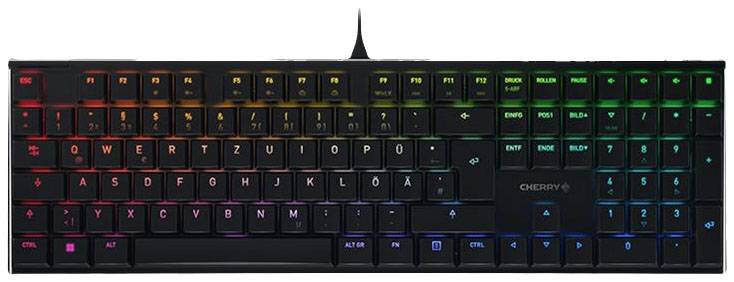 CHERRY G8A-25010LVBDE-2 filaire Clavier de gaming allemand, QWERTZ noir