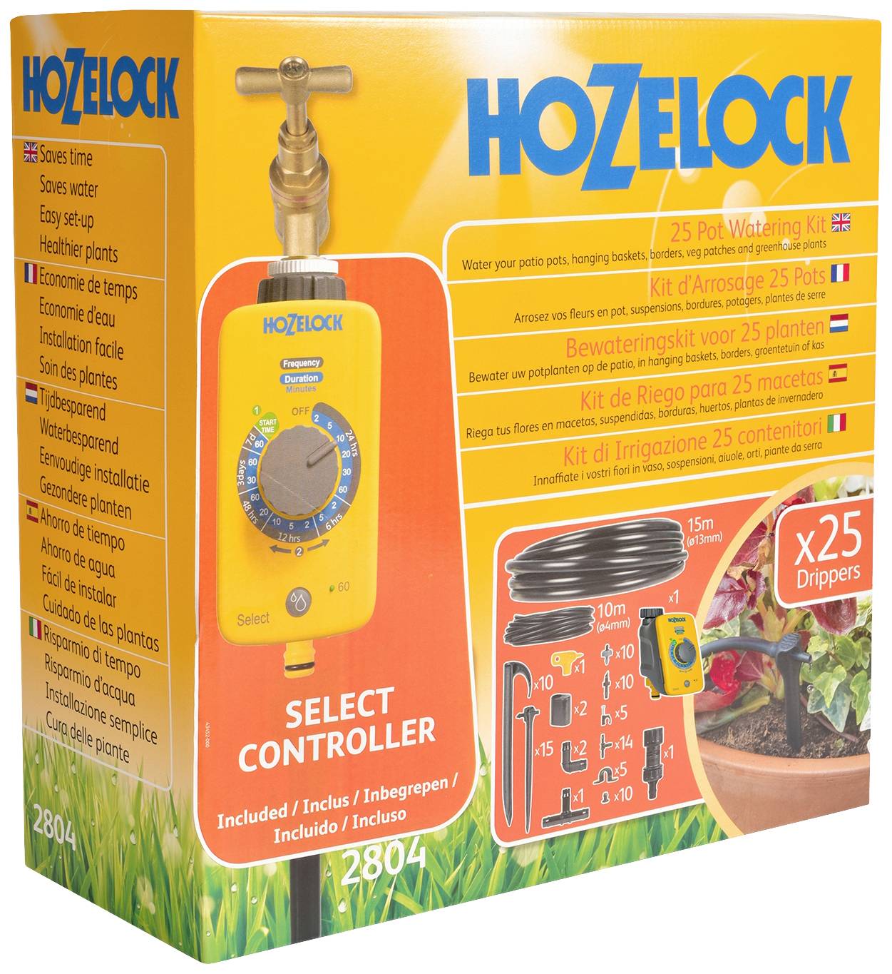 Hozelock Set pour goutte-à-goutte raccord enfichable Longueur tuyau: 15 m 2804 1240