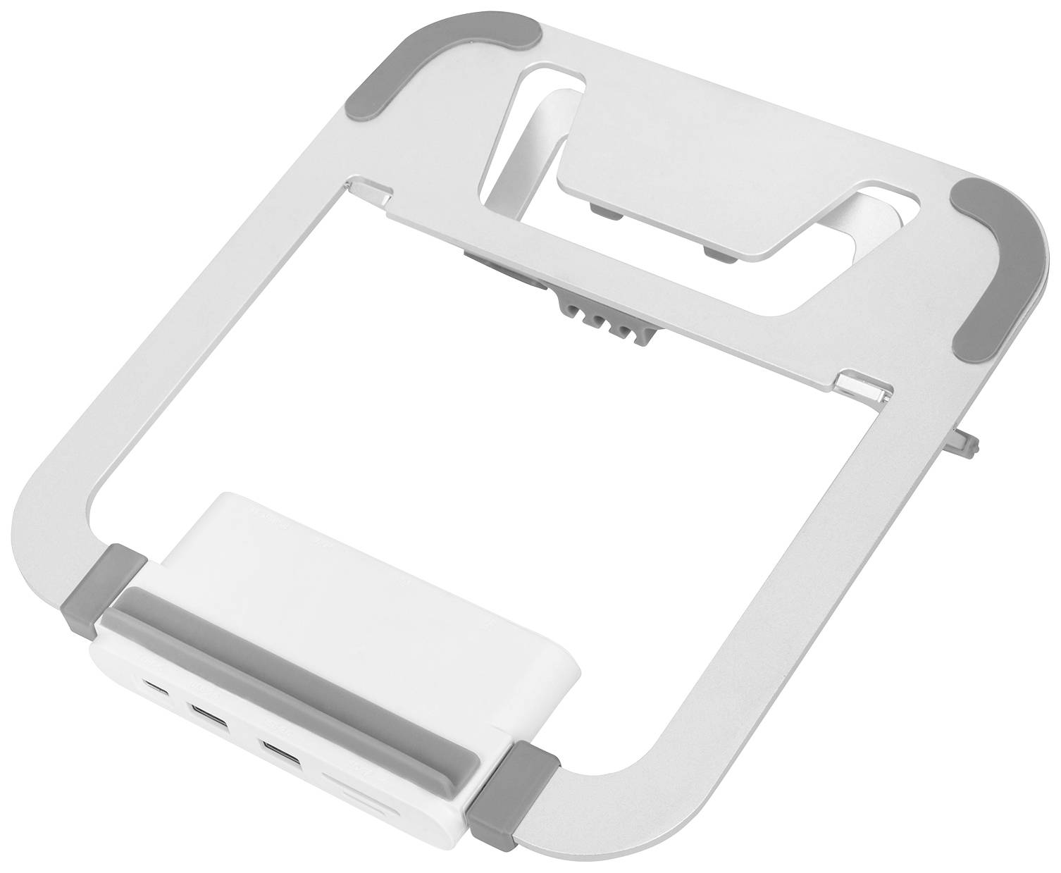 Digitus Support d'ordinateur portable pour le fonctionnement de plusieurs écrans, réglable en hauteur, fonction hub USB