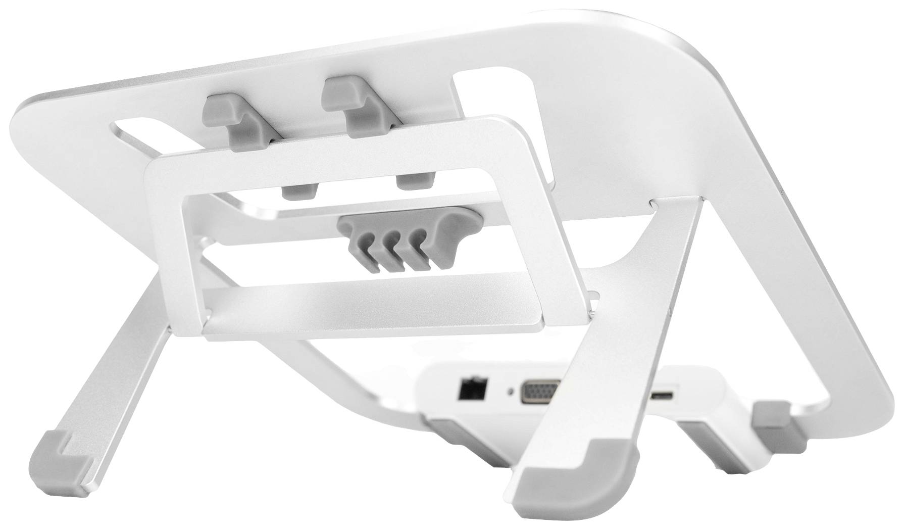 Digitus Support d'ordinateur portable pour le fonctionnement de plusieurs écrans, réglable en hauteur, fonction hub USB