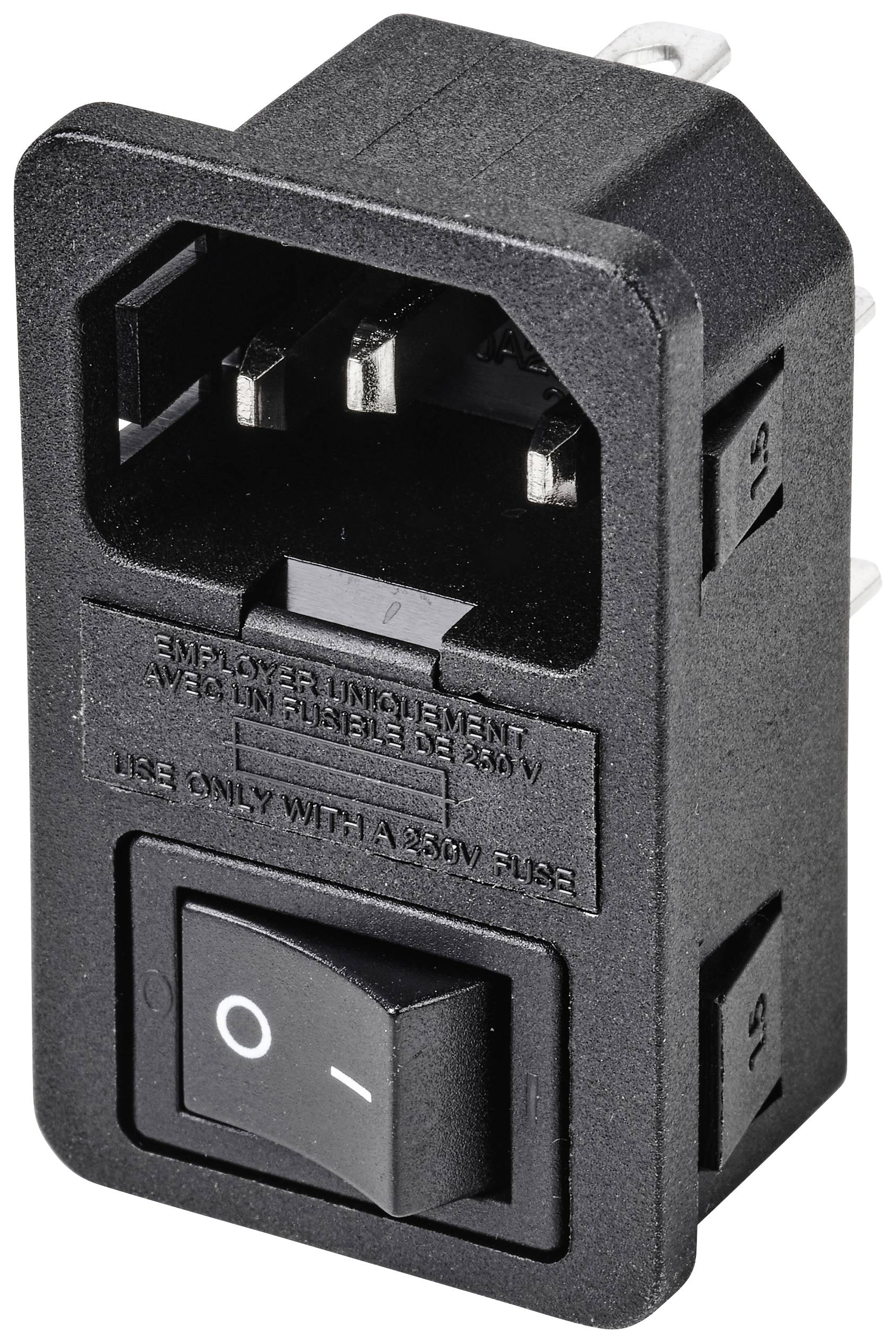 TRU COMPONENTS TC-10088420 Connectique pour appareils réfrigérants C14 embase mâle verticale Nombre total de pôles: 3 10 A noir