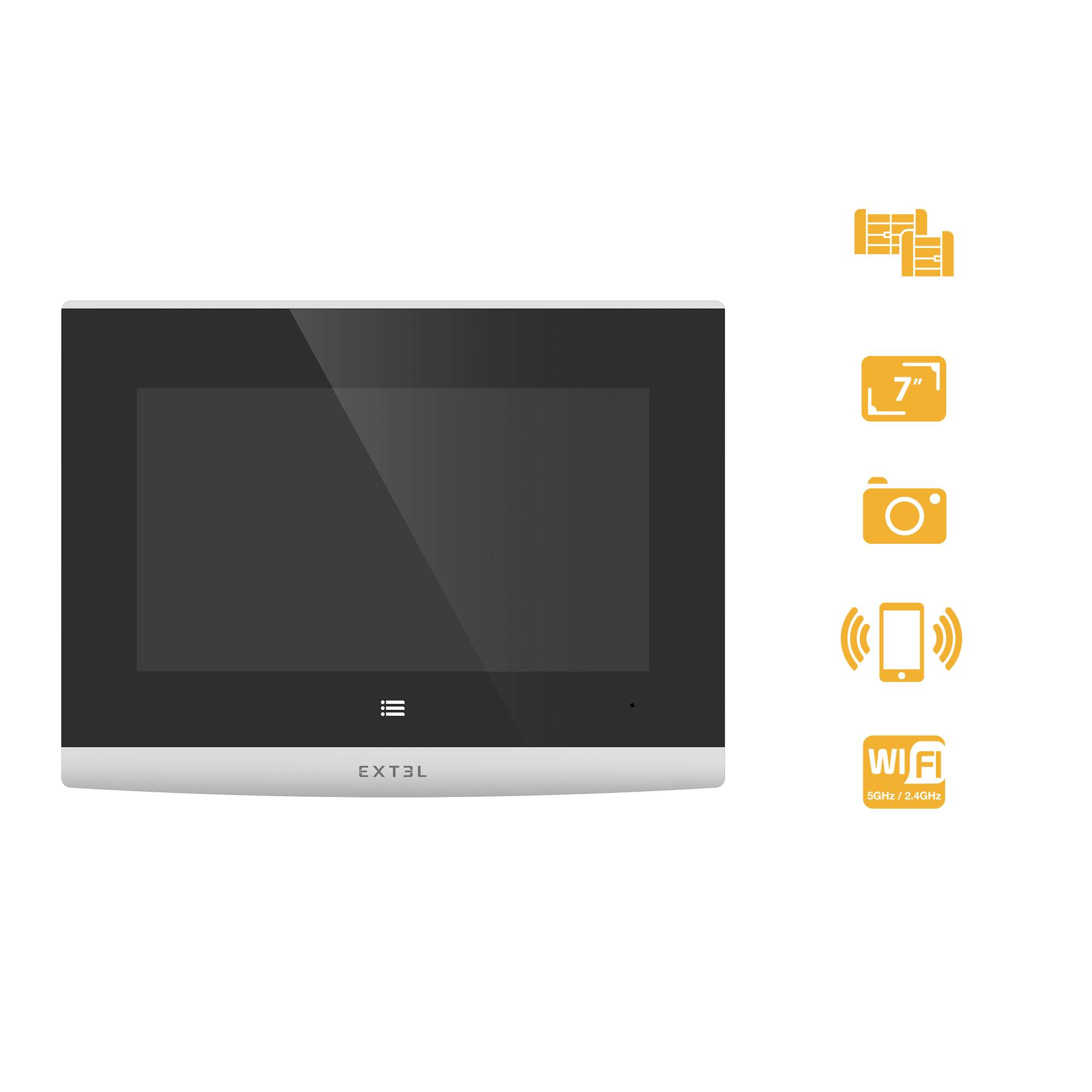 Extel CONNECT 2 Interphone vidéo Wi-Fi Set complet gris, noir