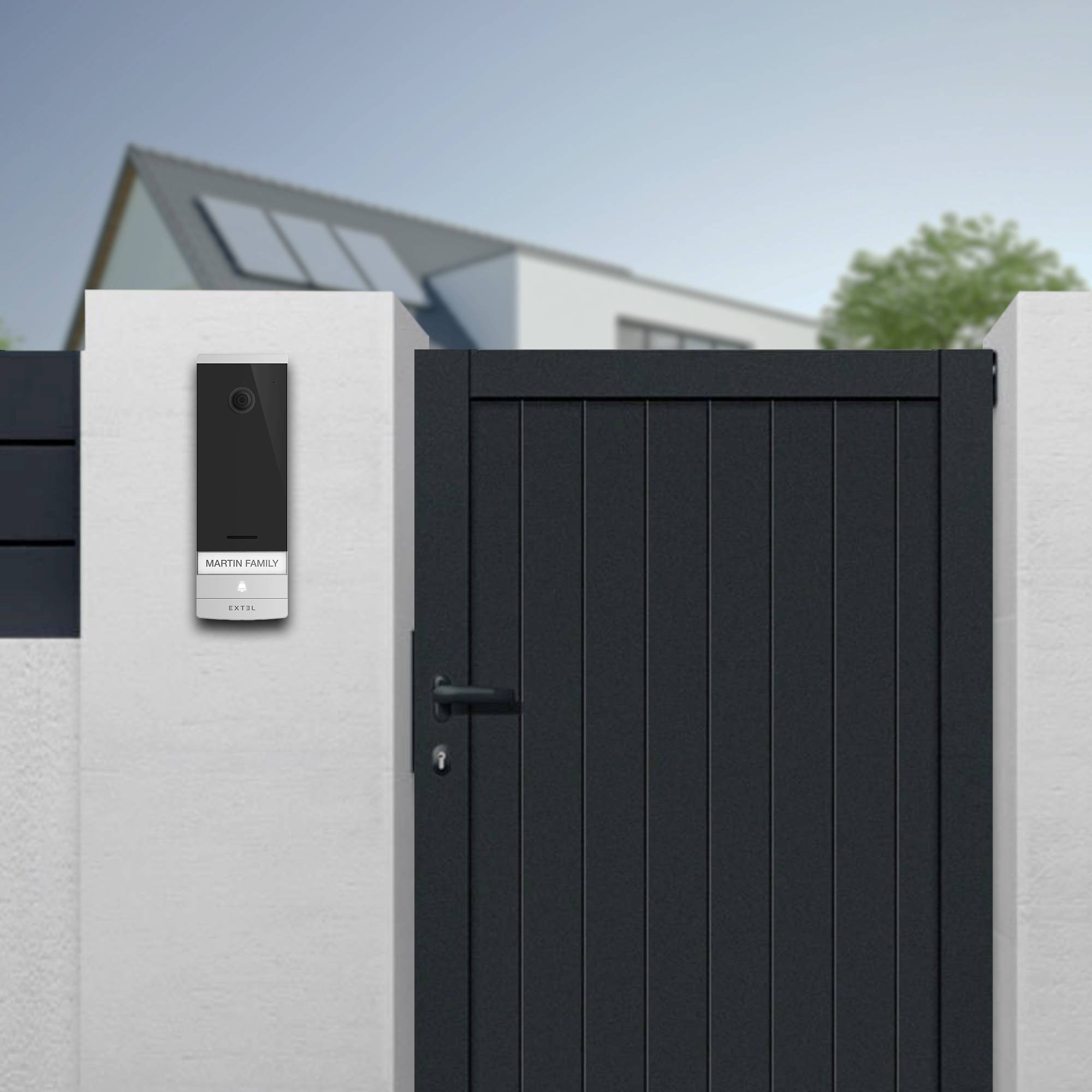 Extel CONNECT 2 Interphone vidéo Wi-Fi Set complet gris, noir