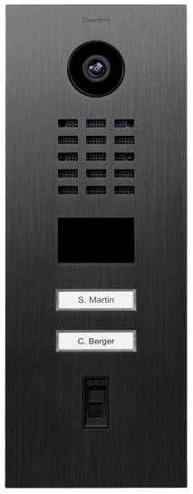 DoorBird D2102FV Interphone vidéo IP Ethernet Station extérieure acier inoxydable V2A (brossé), Titane