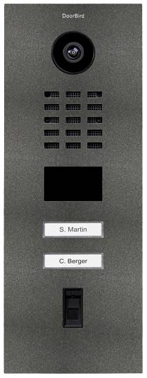 DoorBird D2102FV Interphone vidéo IP Ethernet Station extérieure acier inoxydable, oxyde de fer micacé (satiné)