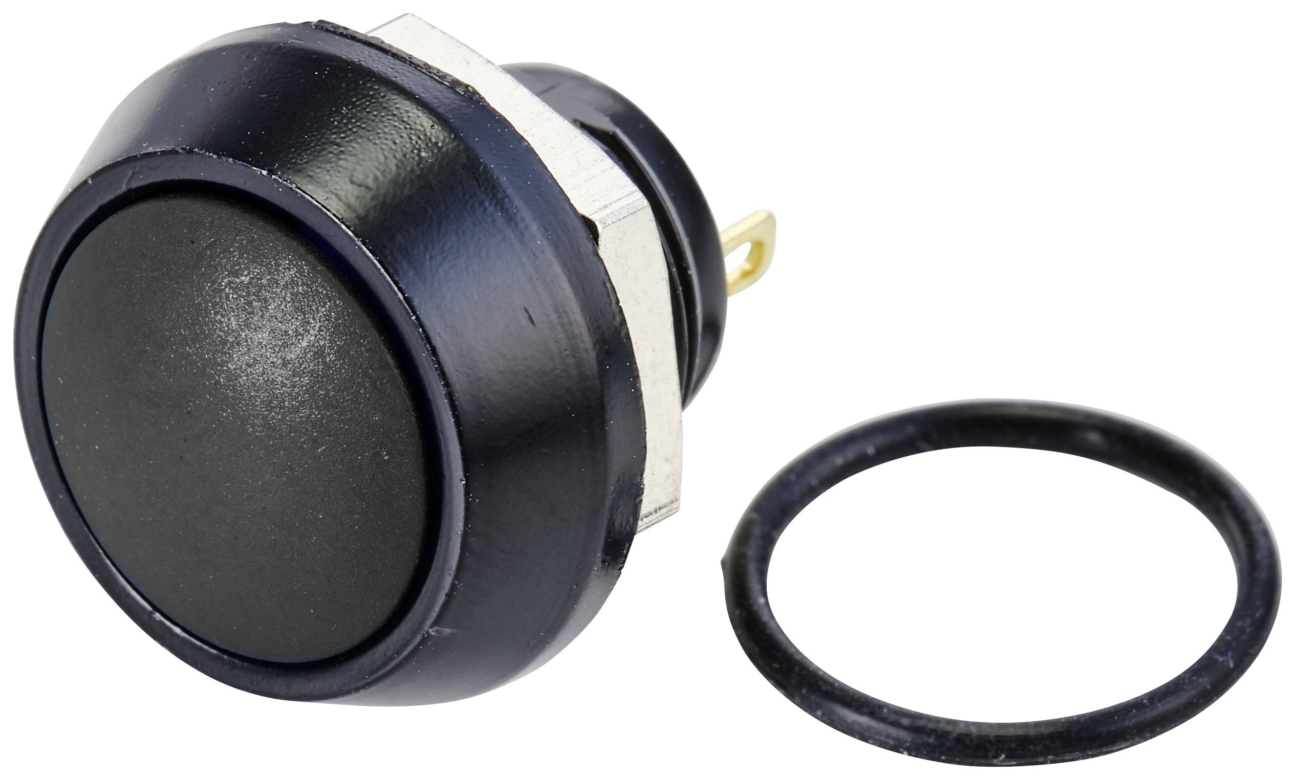 TRU COMPONENTS TC-10091012 GQ12B-10/J/N/A Bouton-poussoir 48 V/DC 2 A 1 x Off/(On) à rappel IP65 1 pc(s)