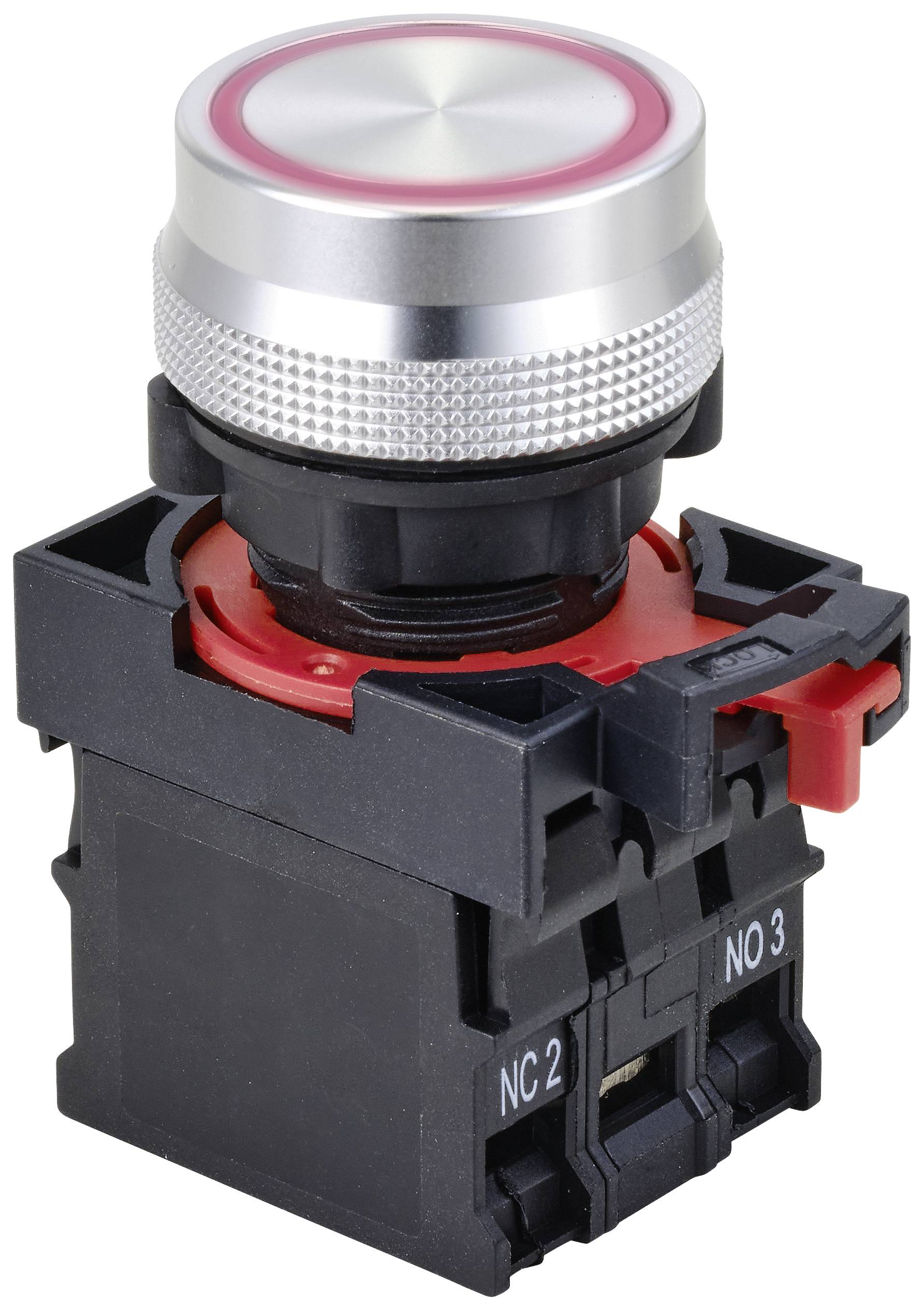 TRU COMPONENTS TC-10091040 ONPOW26-11E/R/12V Interrupteur à pression 250 V 5 A 1 x On/(On) à rappel rouge IP40 1 pc(s)