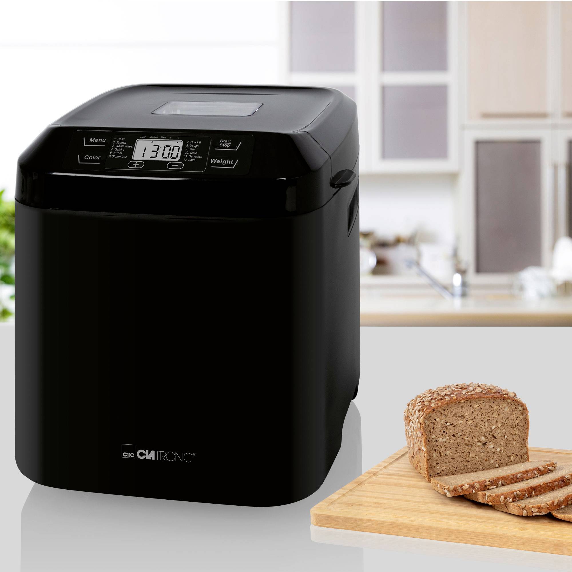 Clatronic BBA 3774 Machine à pain fonction minuteur 3 l noir