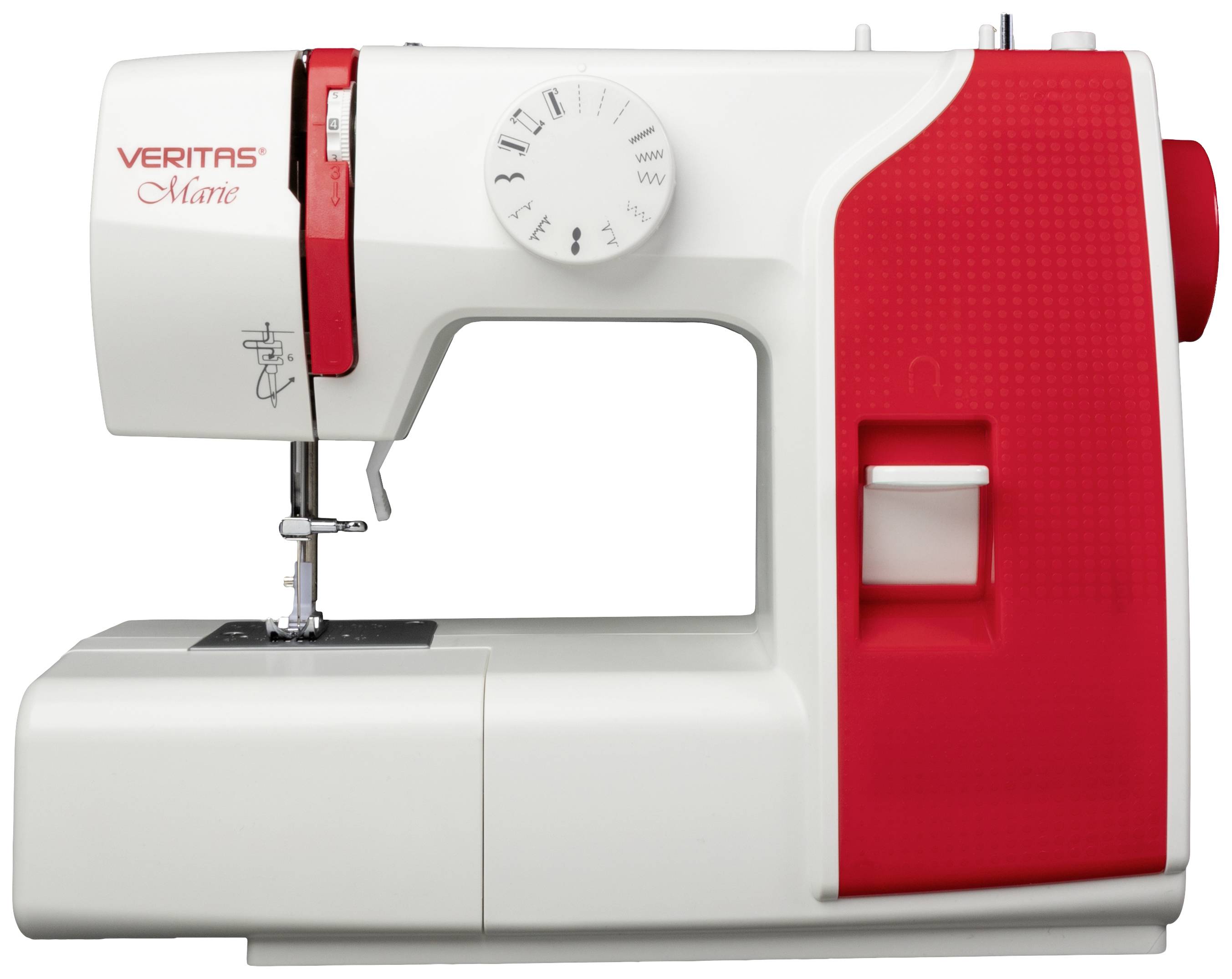 Veritas Machine à coudre bras libre Marie blanc, rouge