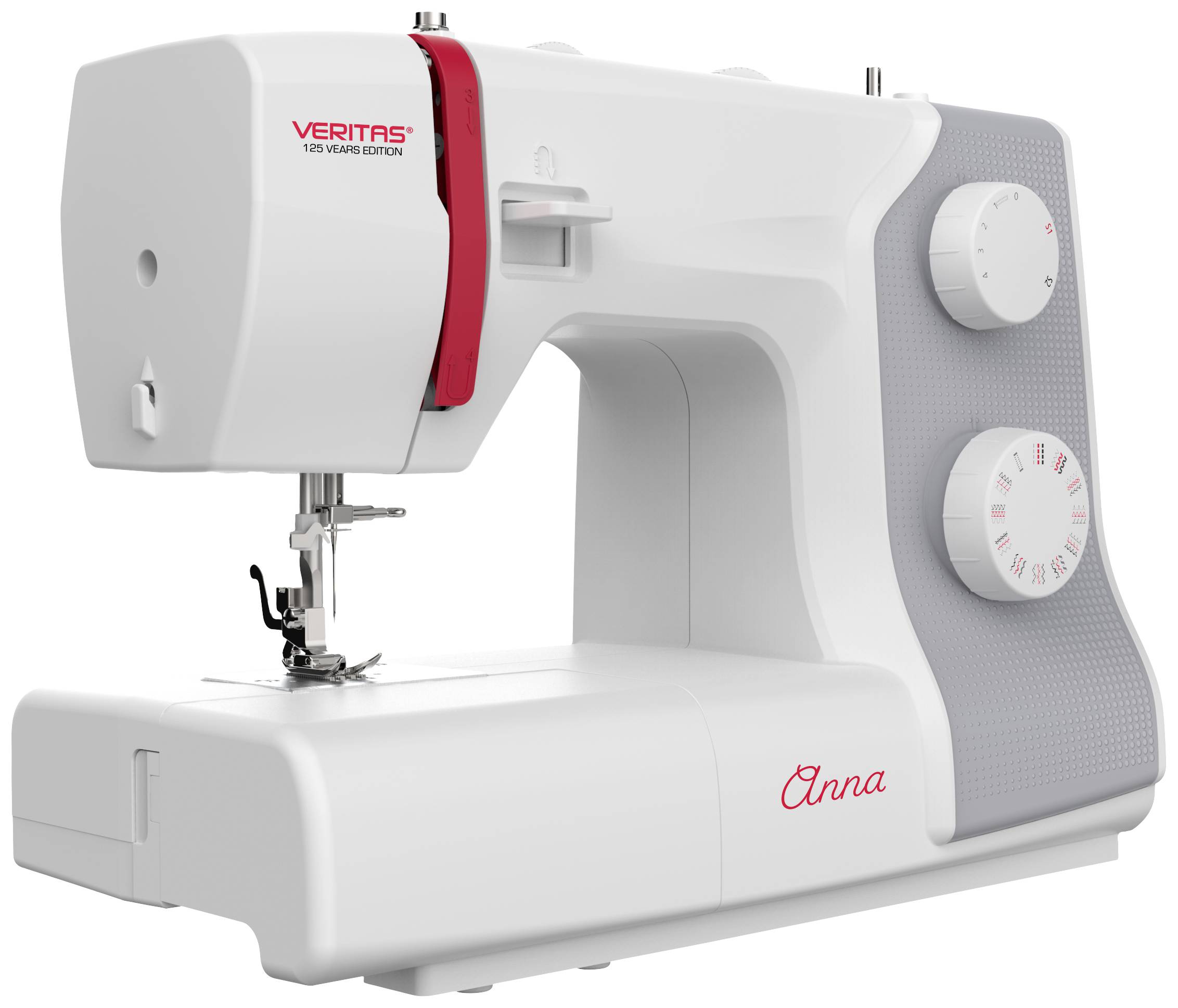 Veritas Machine à coudre bras libre Anna blanc, rouge
