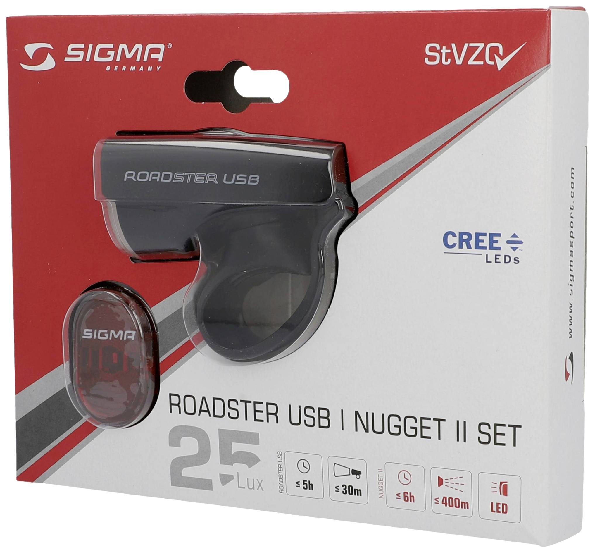 Sigma Kit d'éclairage de vélo Roadster