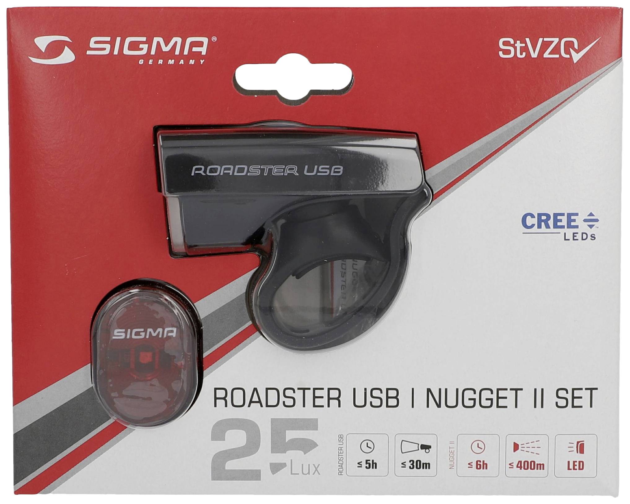 Sigma Kit d'éclairage de vélo Roadster
