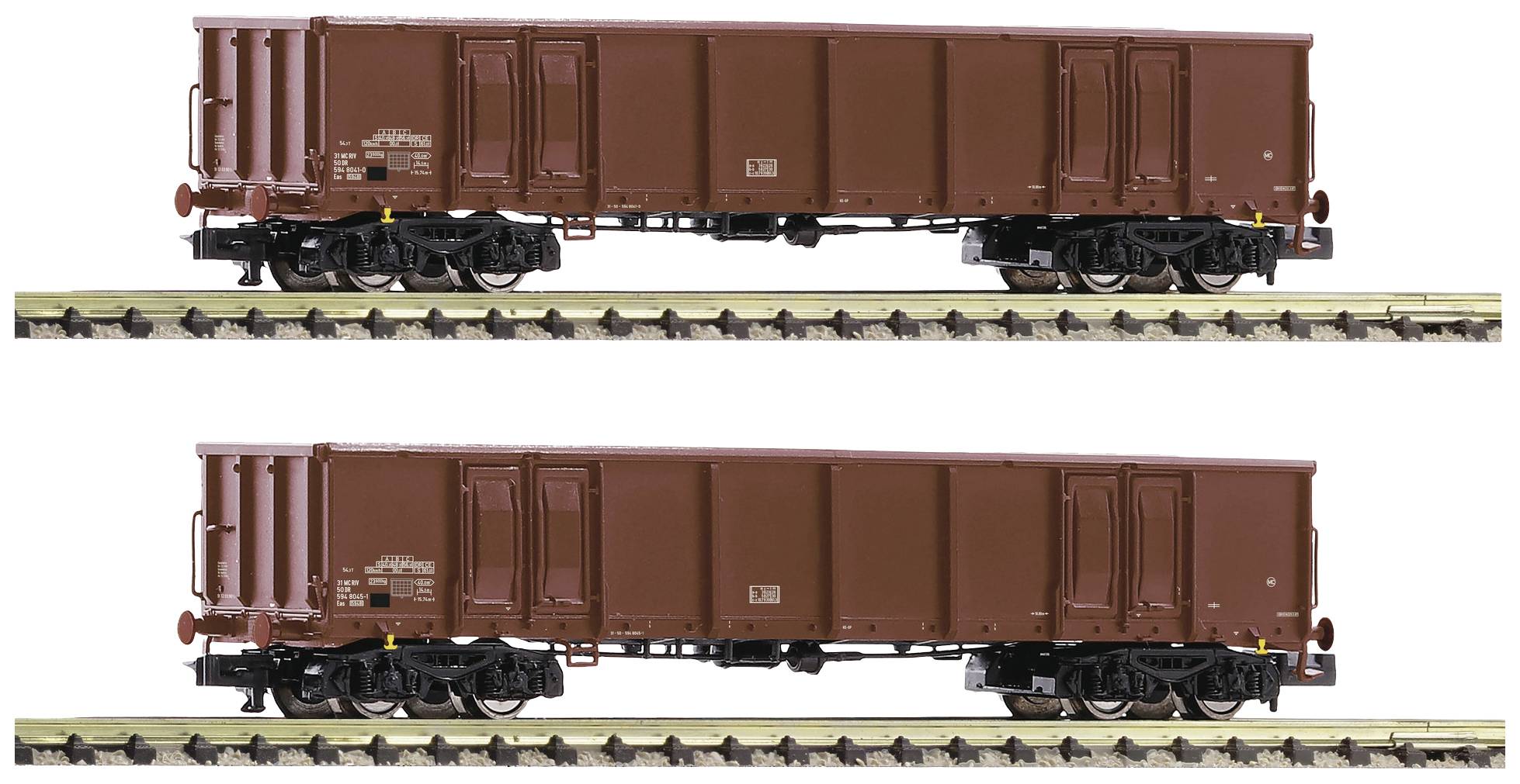 Fleischmann 830253 Lot de 2 wagons de marchandises ouverts EAS 5948 de la DR