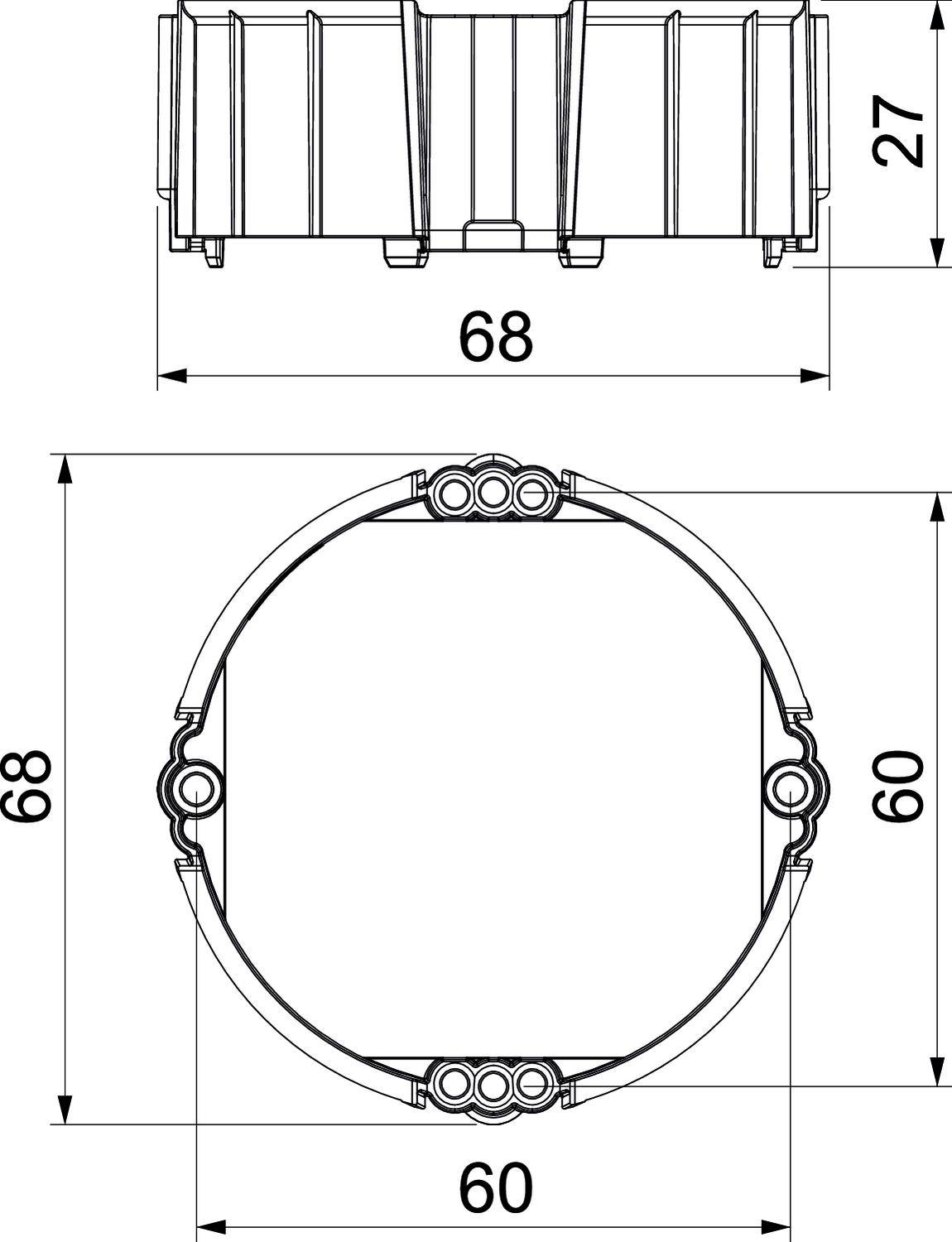 OBO Bettermann 2003744 Anneau pour boîtier de dérivation 25 pc(s)