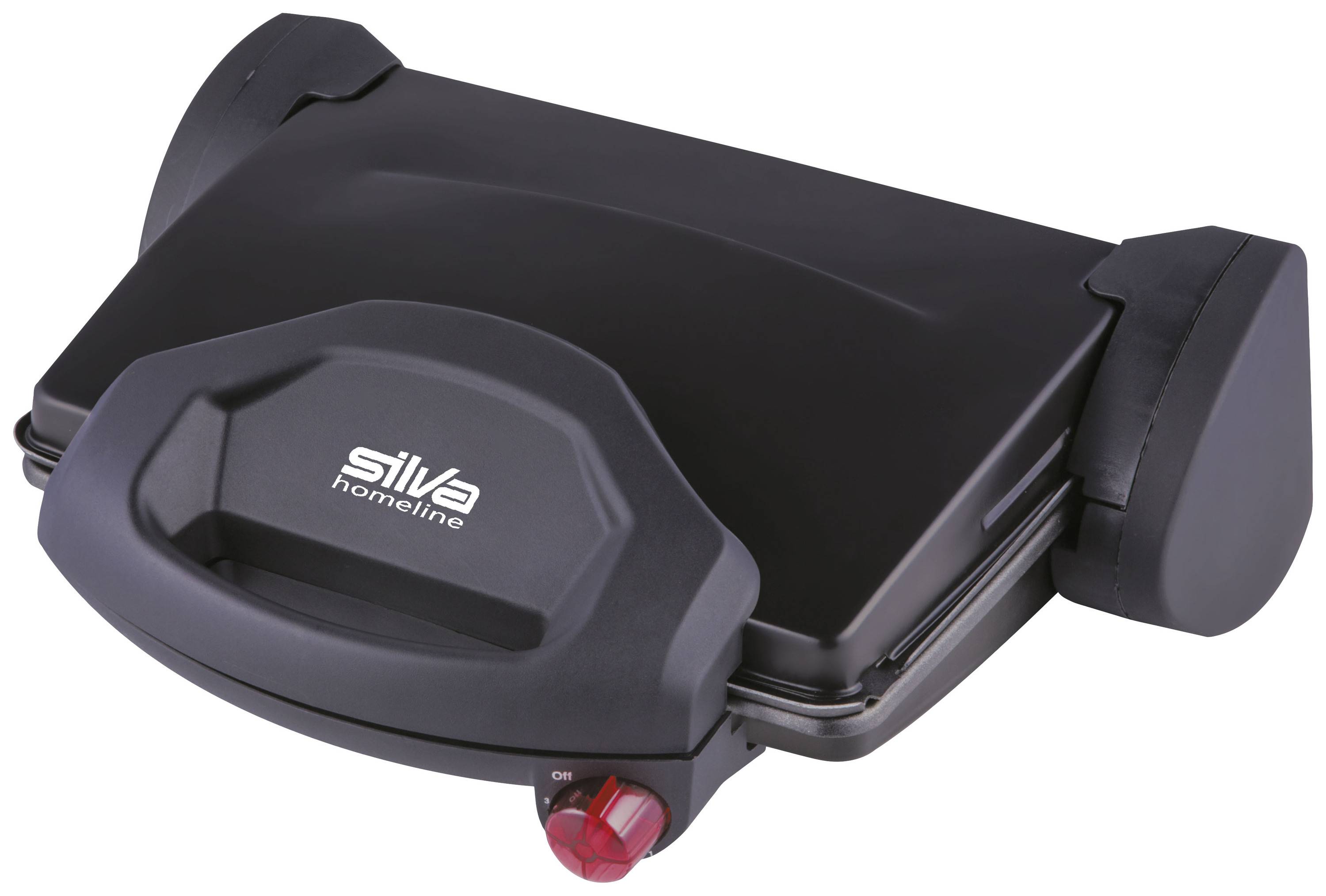 Silva Homeline KG 2110 électrique Grill à contact revêtement anti-adhésif noir