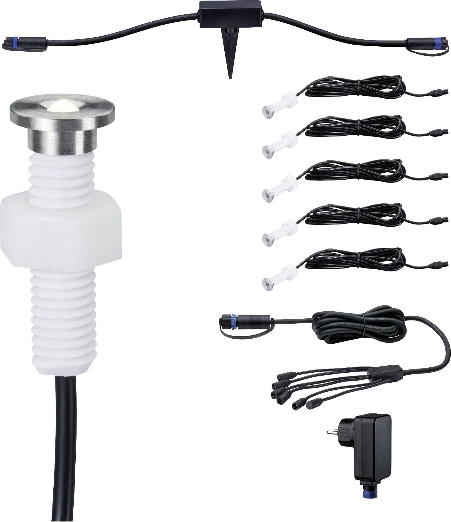 Paulmann MicroPen II Système d'éclairage Plug&Shine ZigBee luminaires extérieur montés en saillie LED (kit de base) jeu de 5 LED