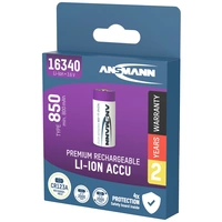 Ansmann Pile rechargeable spéciale 16340 Li-Ion 3.6 V 850 mAh 1 pc(s) Ansmann Pile rechargeable spéciale 16340 Li-Ion 3.6 V 850 mAh 1 pc(s)
