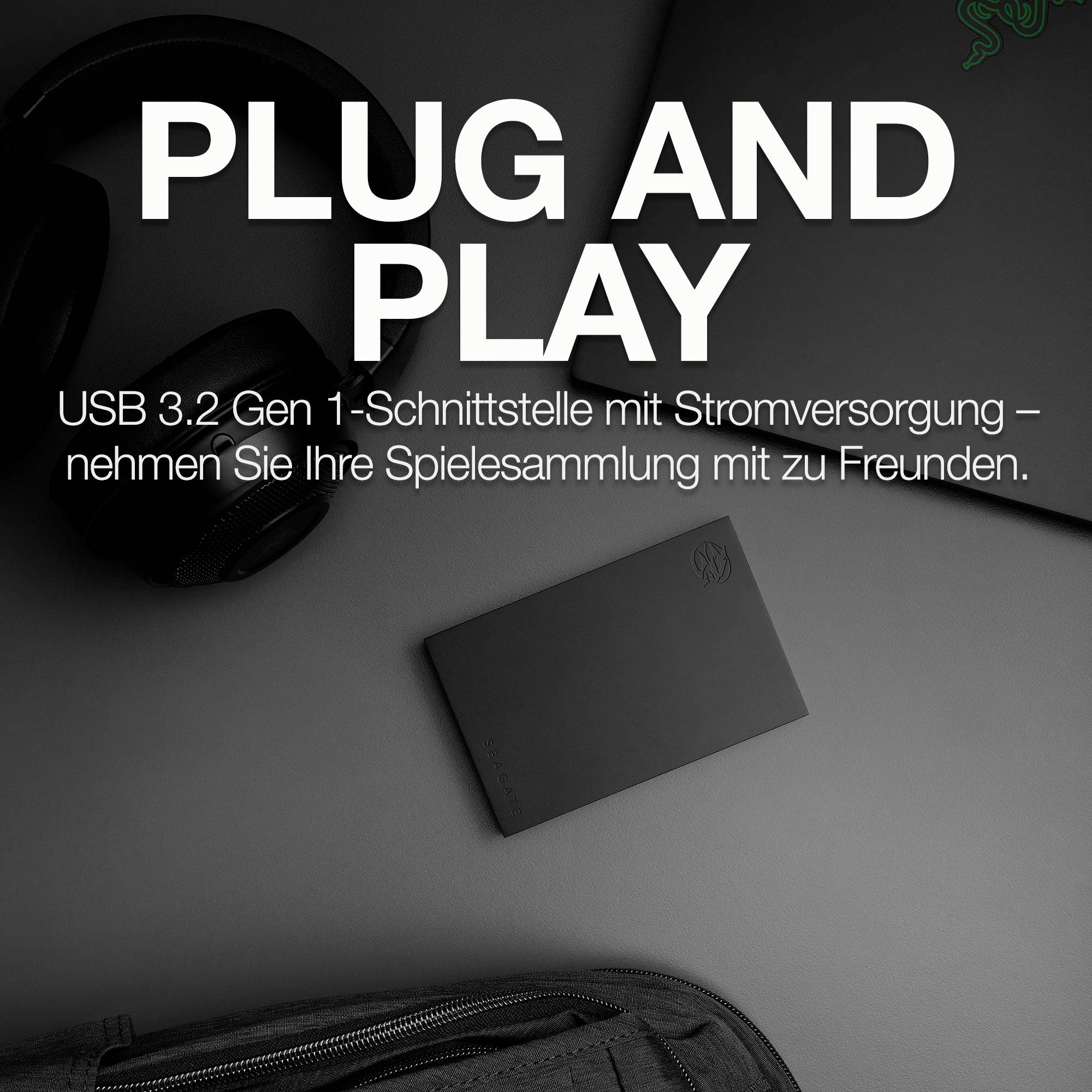 2 TB Seagate FireCuda® Gaming HDD Disque dur externe 2,5" USB 3.1 (Gen 1) noir, RVB STKL2000400