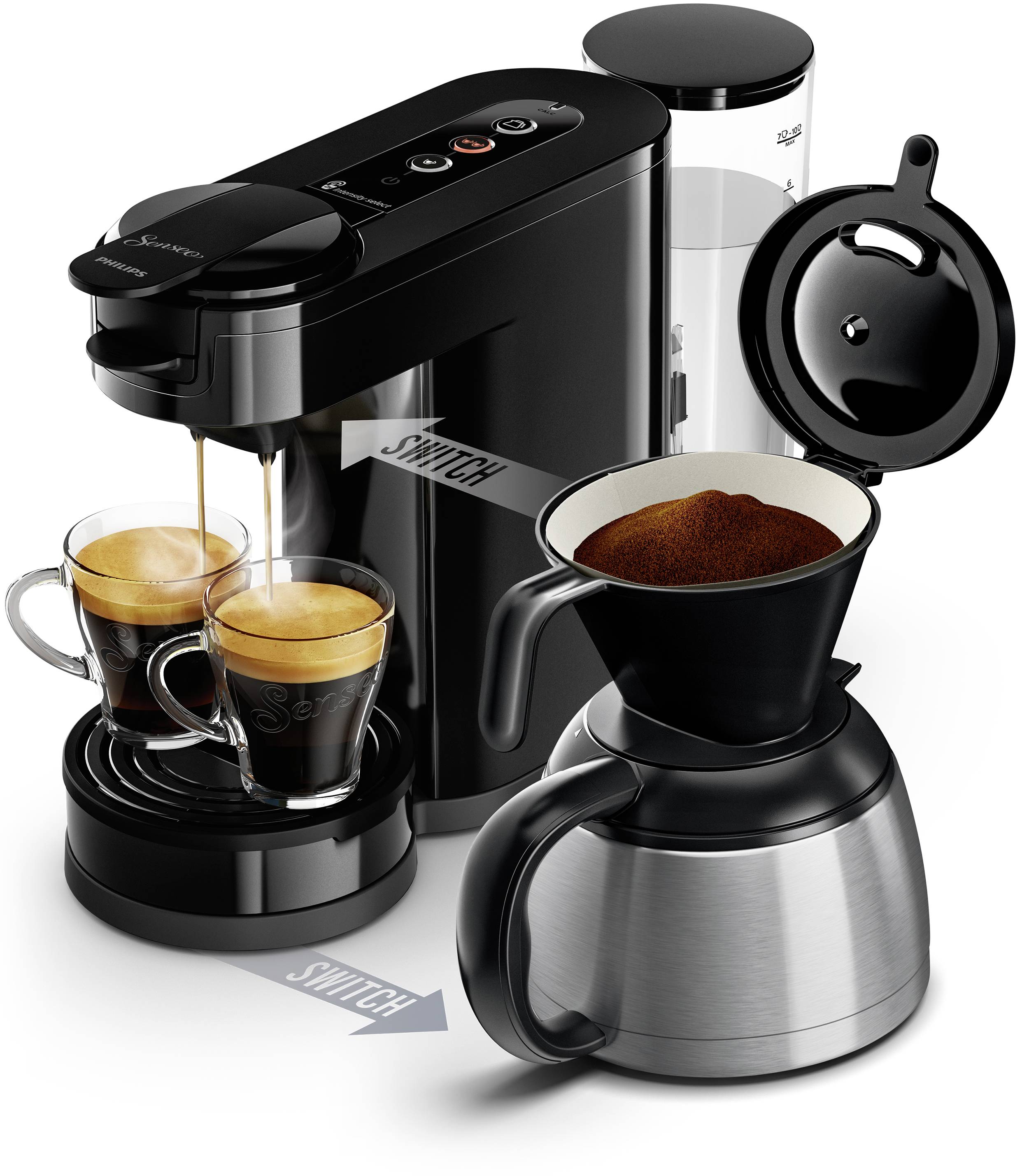 Philips SENSEO® Switch HD6592/60 Machine à café à dosettes noir