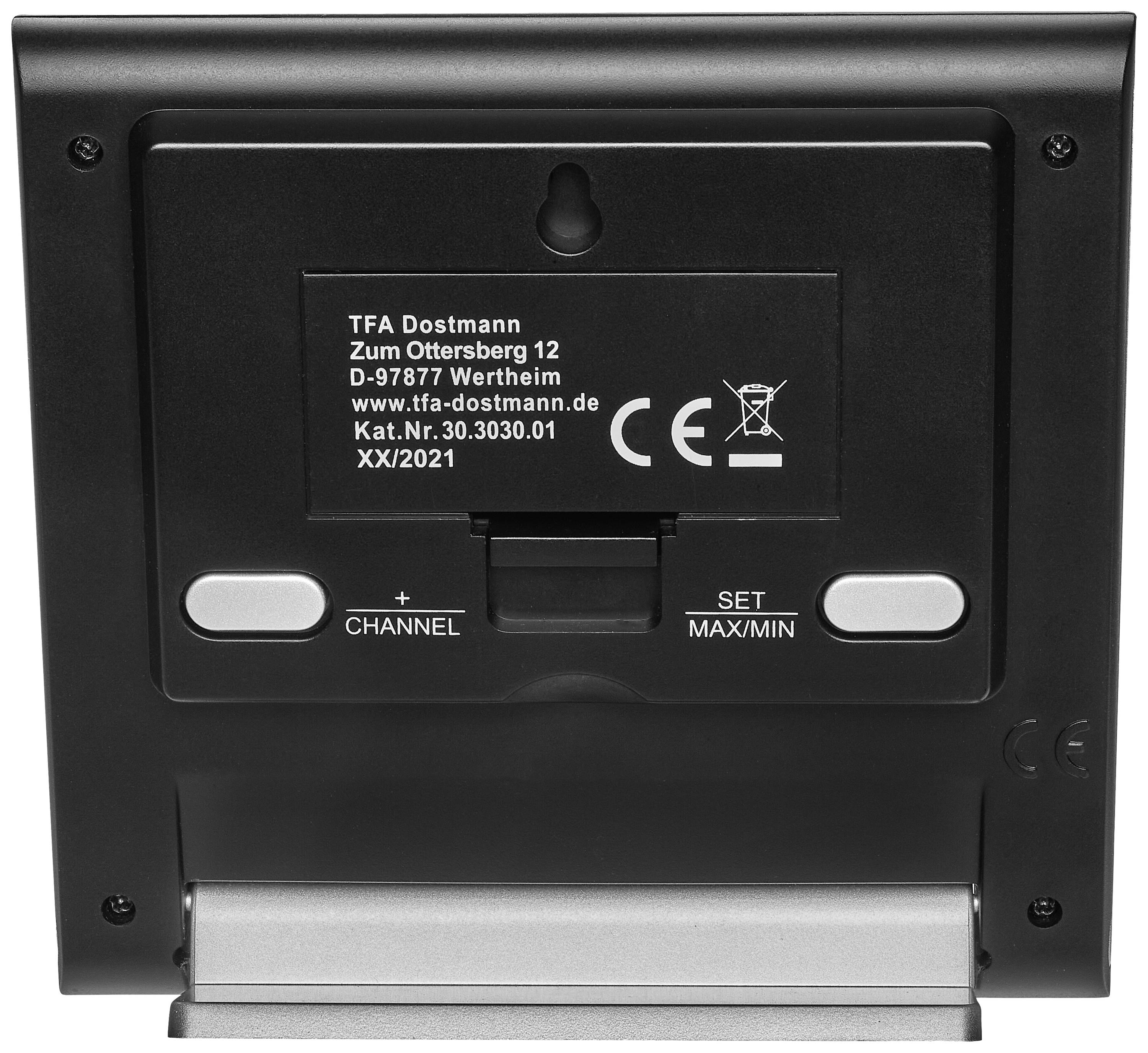 TFA Dostmann SPOT Thermomètre numérique radiopiloté noir 30.3030.01