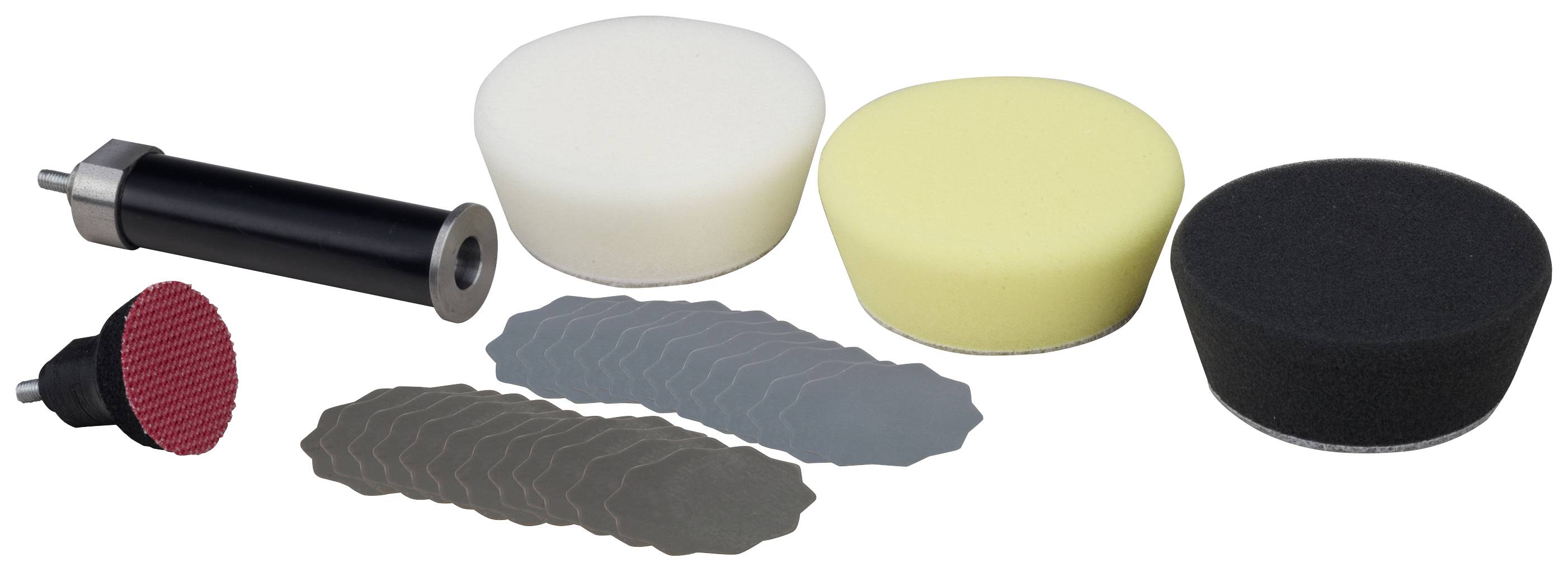 Proxxon 29070 SET de ponçage et de polissage plateau de ponçage Ø 30 mm, 80 mm 7 parties