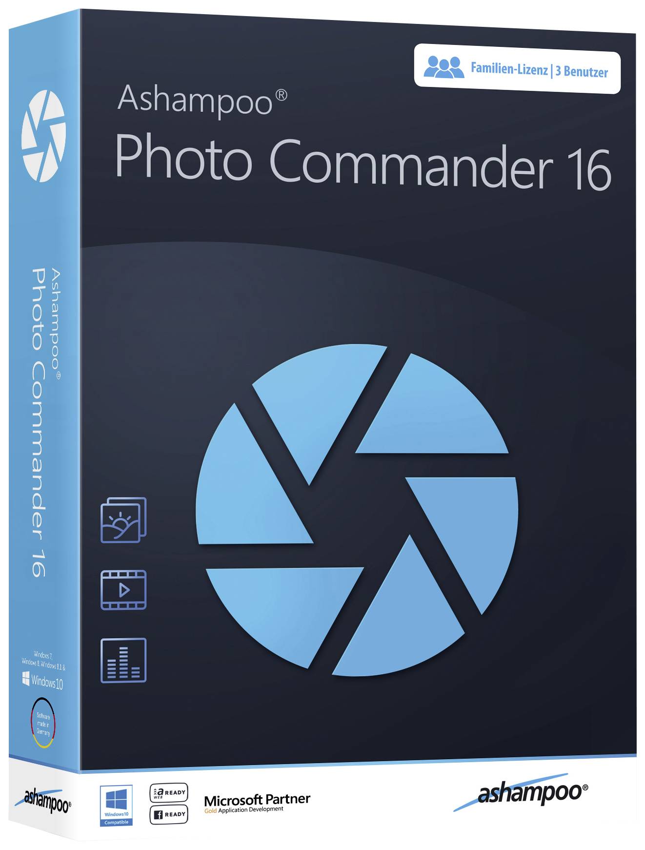 Markt & Technik Photo Commander 16 version complète, 3 licences Windows Logiciel de retouche photo