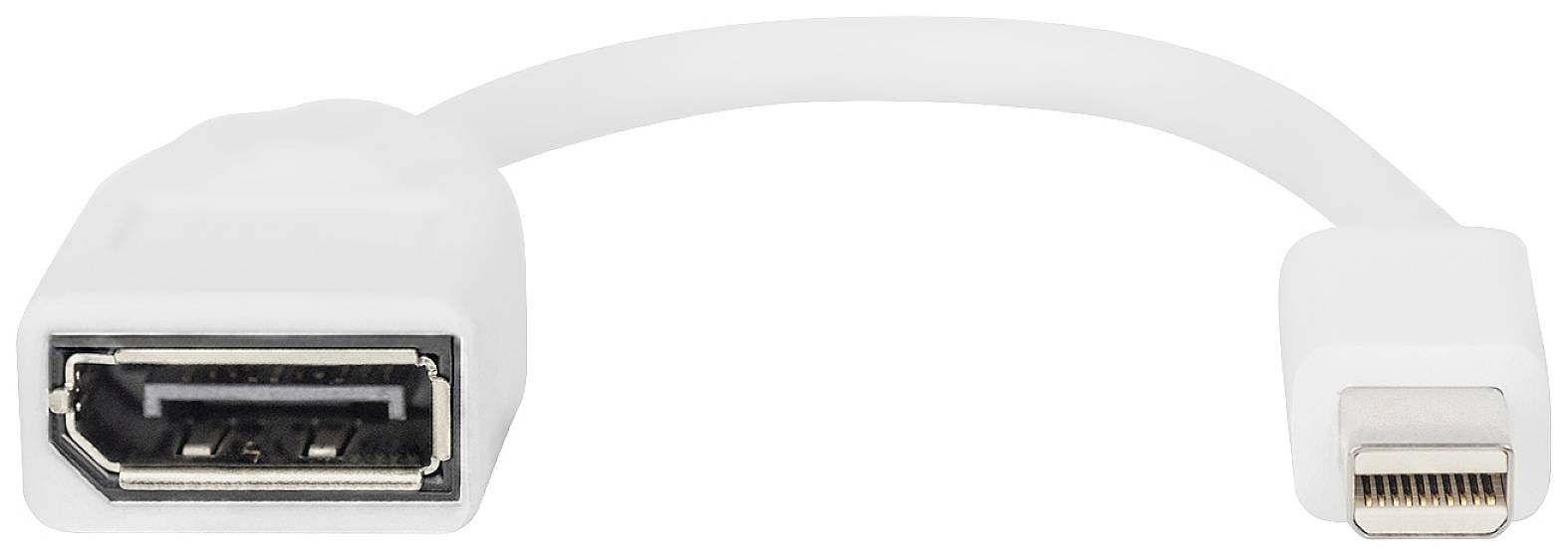 Adaptateur Digitus Fiche mâle DisplayPort, Fiche mâle Mini DisplayPort 0.15 m blanc DB-340405-001-W Câble DisplayPort