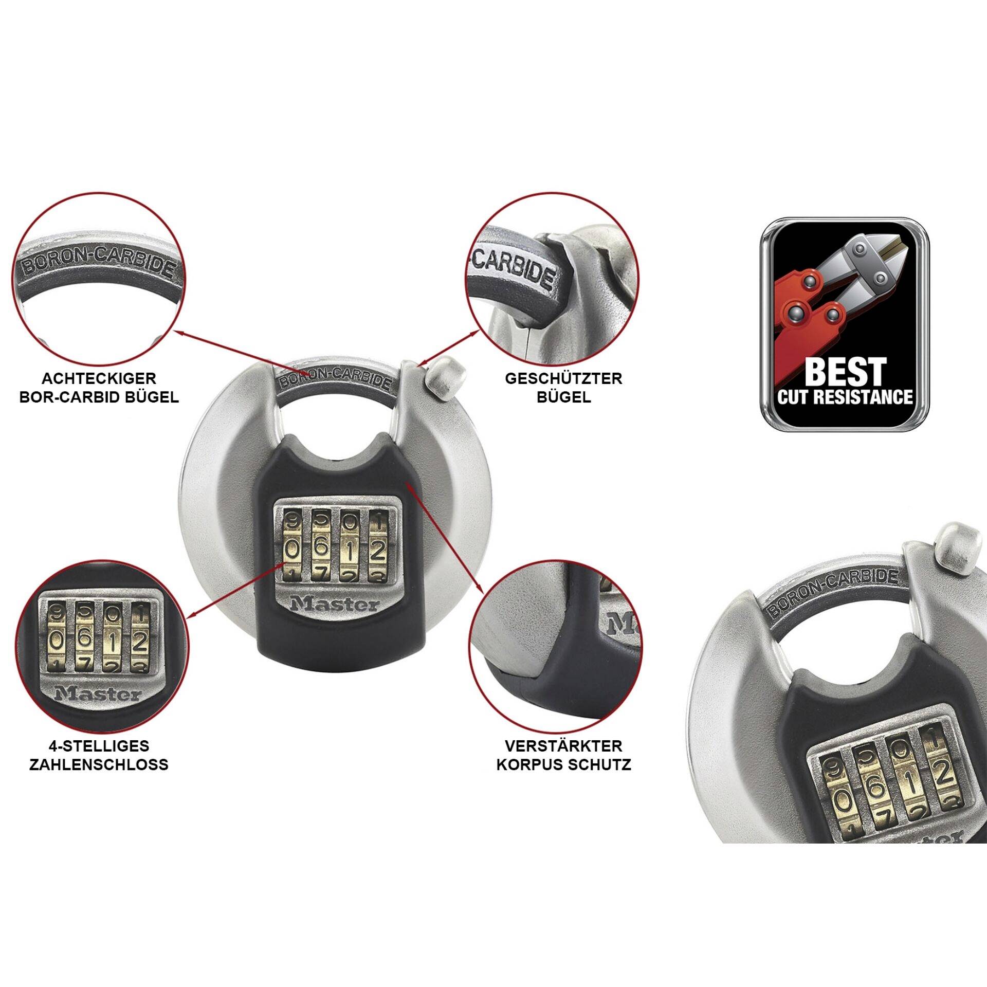 Master Lock P23615 Cadenas argent, noir