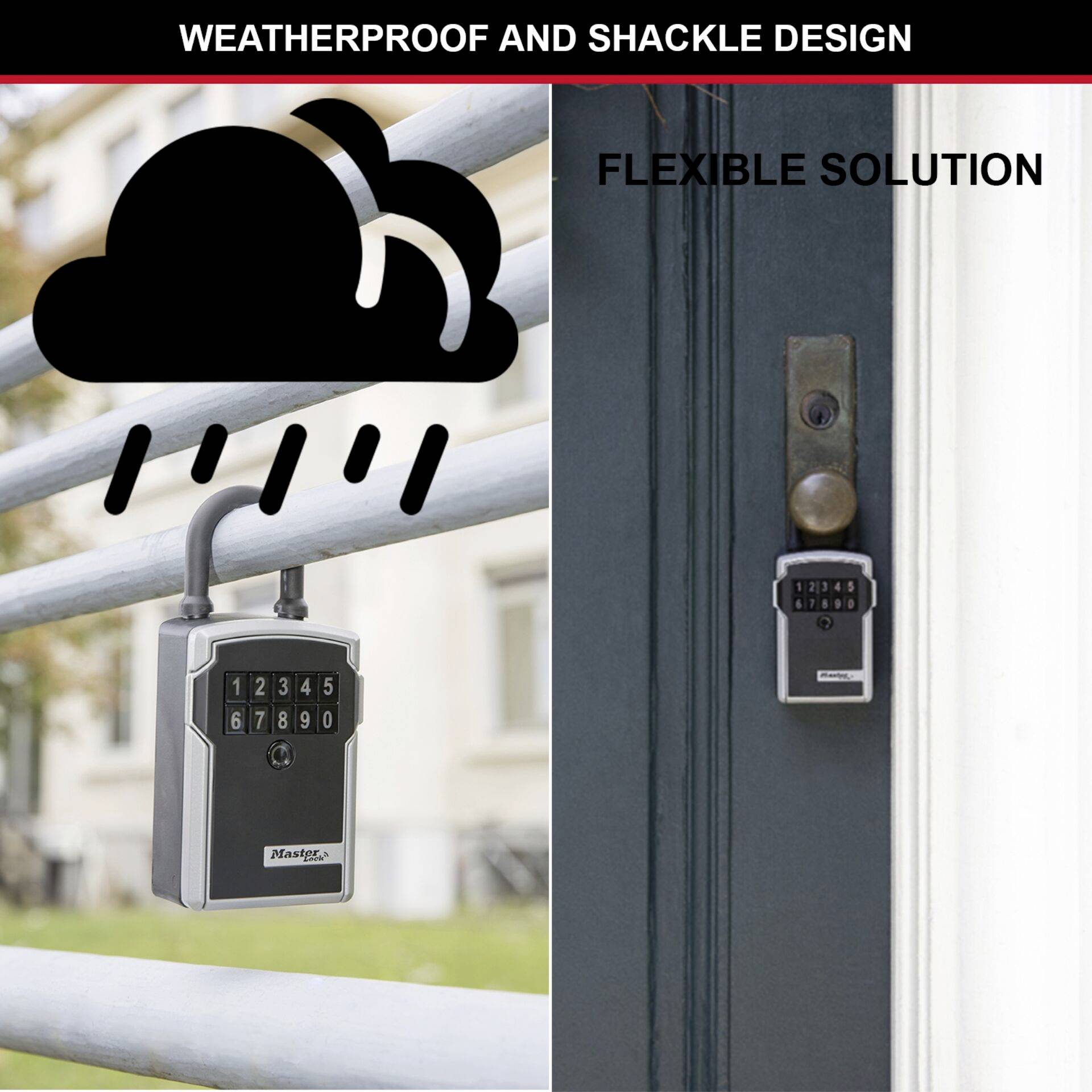 Master Lock P63348 5440EURD Coffre à clés avec serrure à combinaison