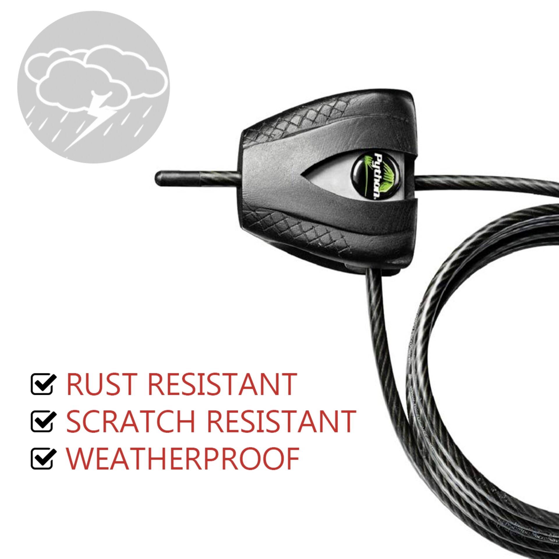 Master Lock 8417EURDPRO Câble antivol noir fermeture à clé