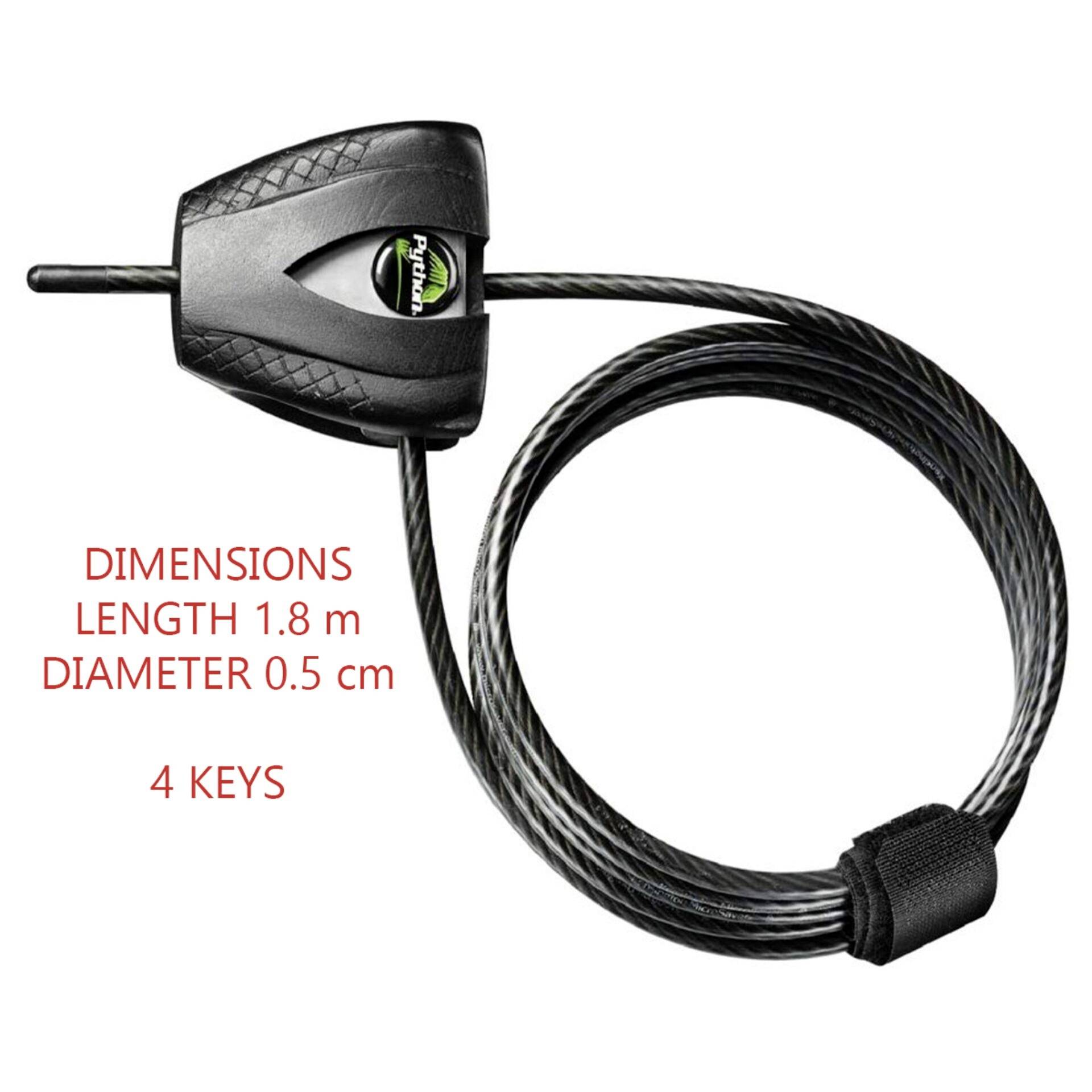 Master Lock 8417EURDPRO Câble antivol noir fermeture à clé