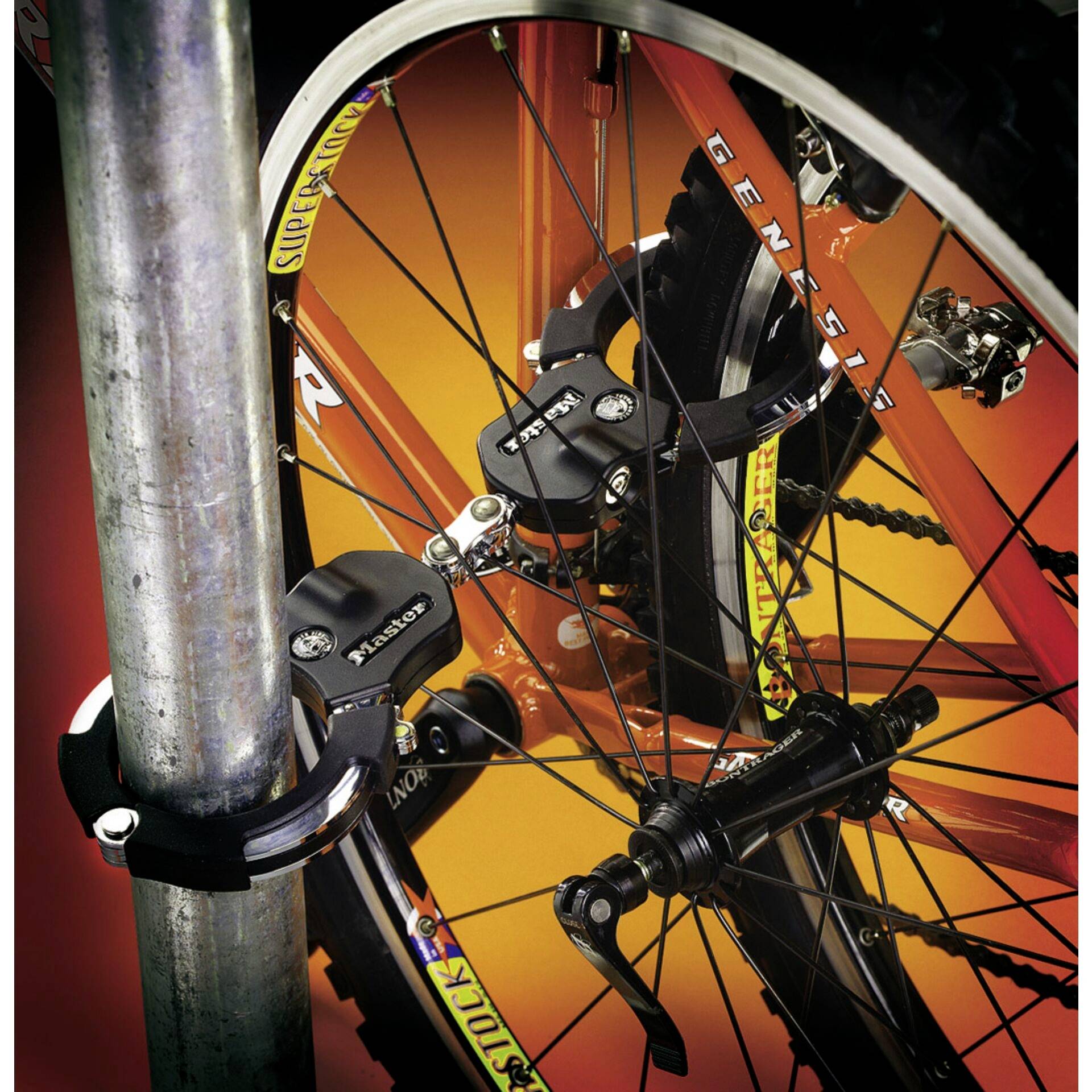 Master Lock 8200EURDPRO Antivol de cadre noir fermeture à clé