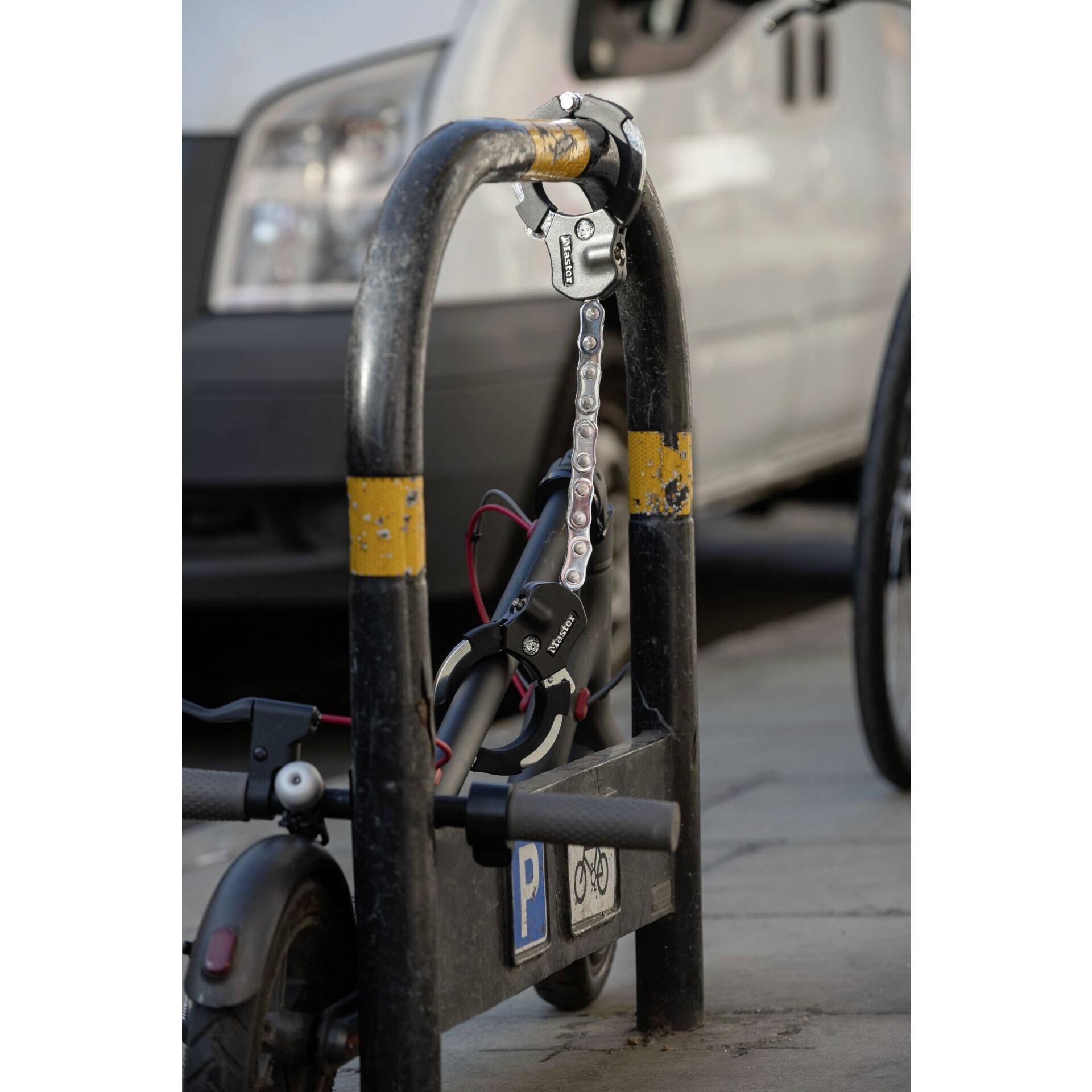 Master Lock 8290EURDPRO Antivol de cadre noir, argent fermeture à clé