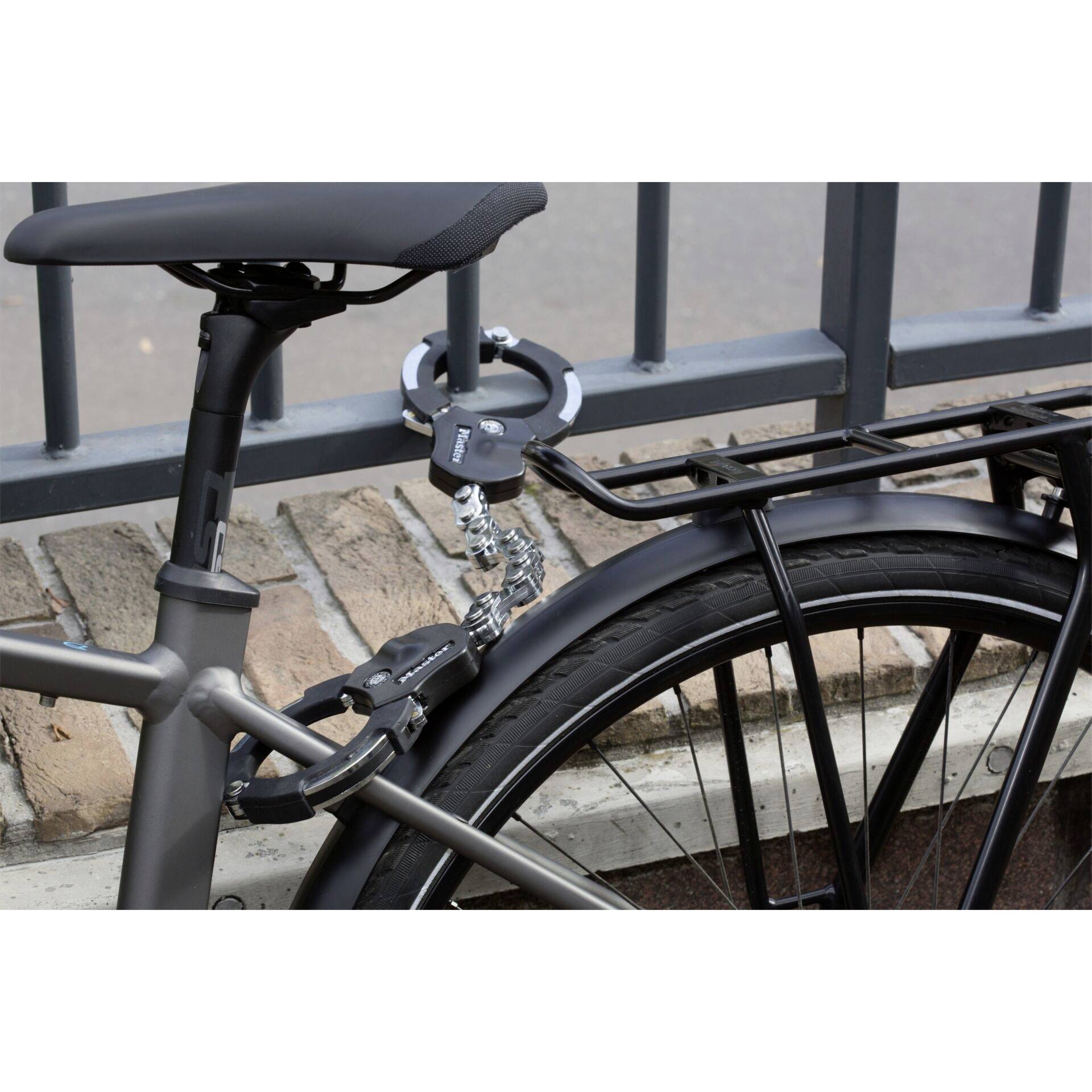 Master Lock 8290EURDPRO Antivol de cadre noir, argent fermeture à clé