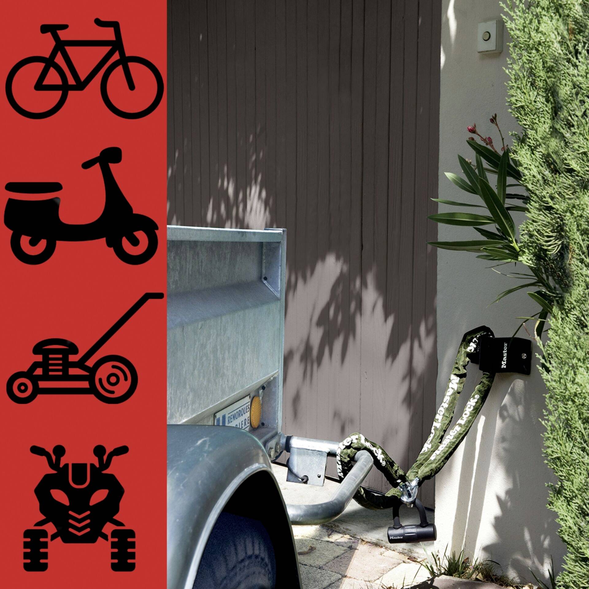 Master Lock 1489EURDAT Fixation au mur et au sol noir