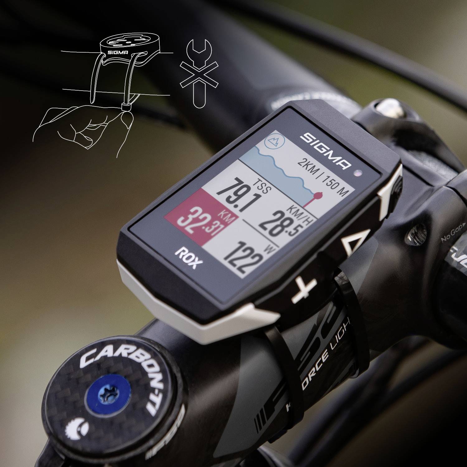 Sigma ROX 11.1 EVO Basic GPS de vélo vélo GPS, GLONASS, protection anti-éclaboussures