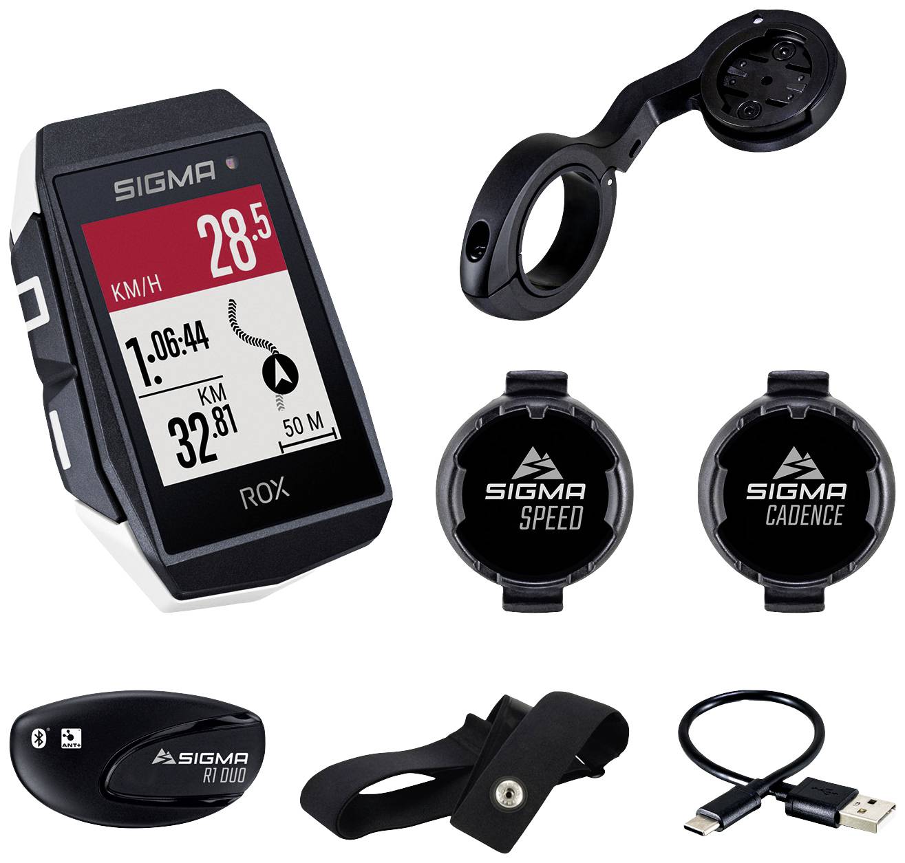Sigma ROX 11.1 EVO Sensor Set GPS de vélo vélo GPS, GLONASS, protection anti-éclaboussures