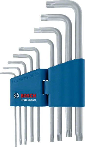 Jeu de clés Torx avec support, marqué du logo Bosch Professional.