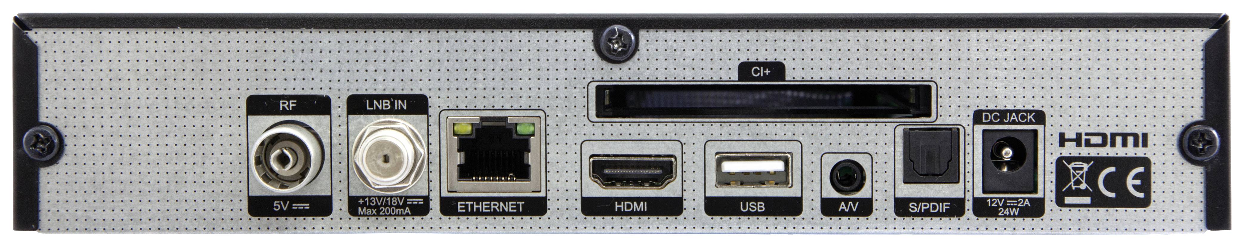 Telestar DIGINOVA 25 smart+SMART VOICE KIT Récepteur combi DVB-S & DVB-C fonction enregistrement, port Ethernet, fonctionnement à