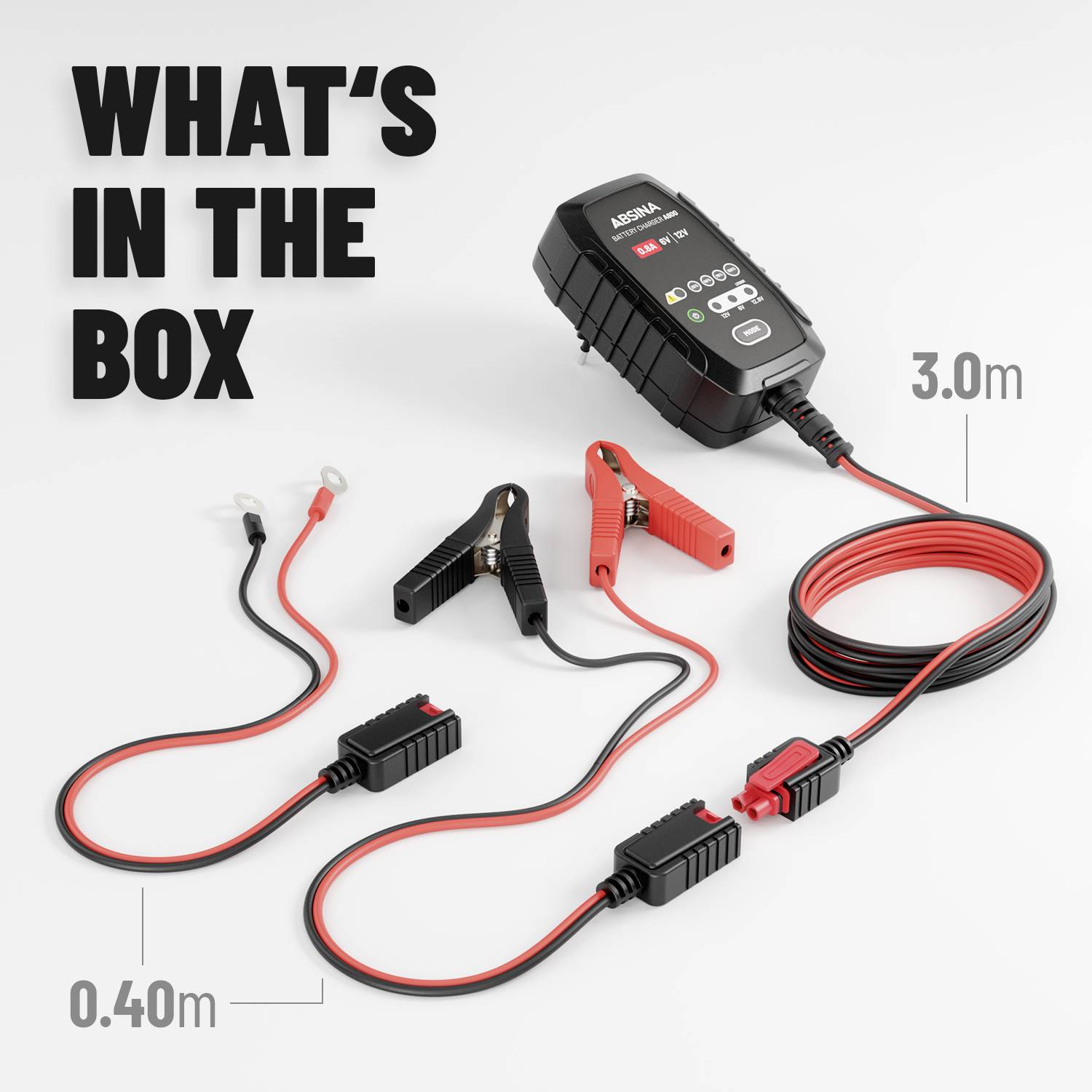 Absina A800 301006 Chargeur automatique 6 V, 12 V 0.8 A 0.8 A